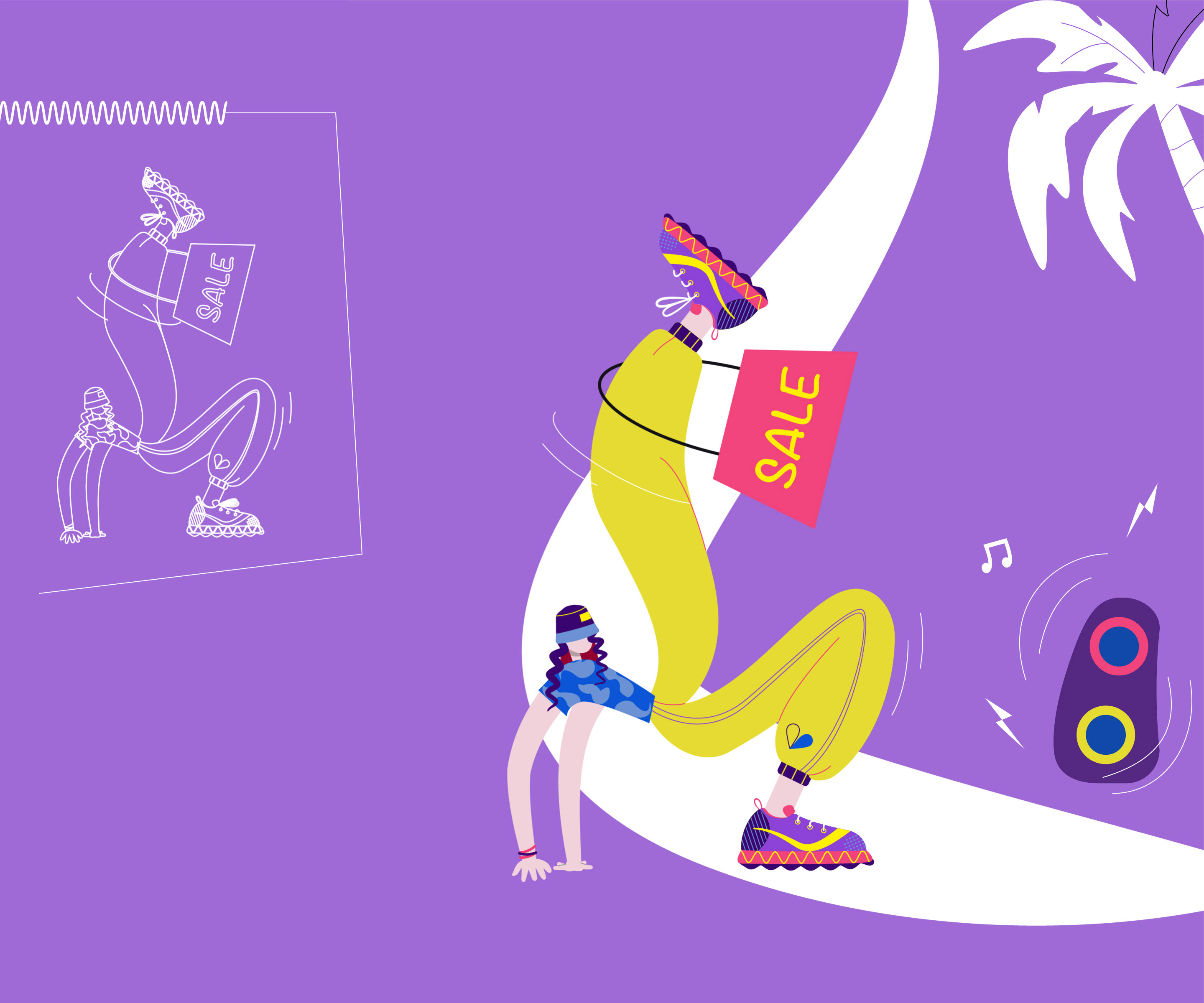 SneakerArt: Window Advertising for Summer Sale — Изображение №4 — Иллюстрация на Dprofile