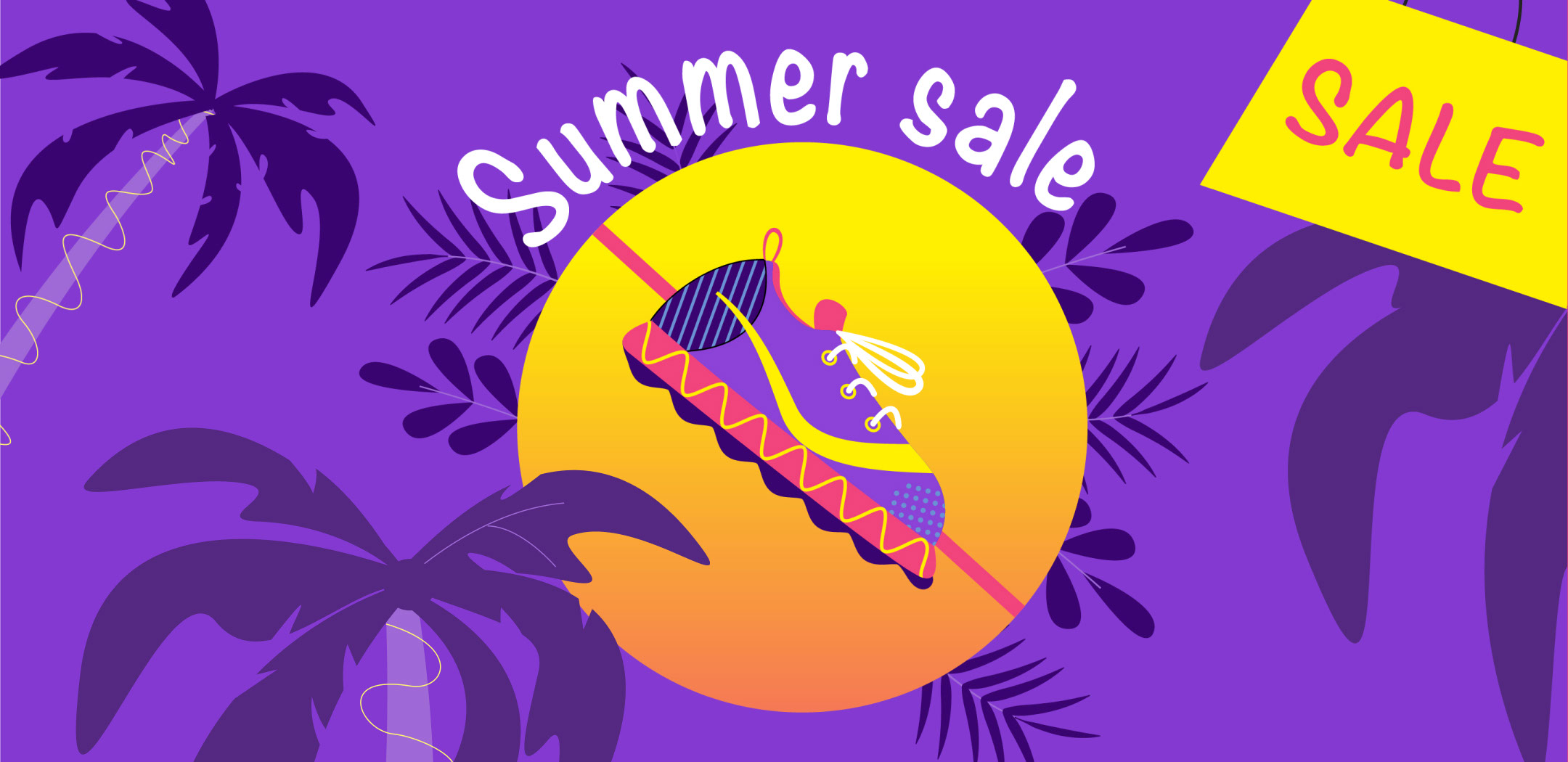 SneakerArt: Window Advertising for Summer Sale — Изображение №1 — Иллюстрация на Dprofile