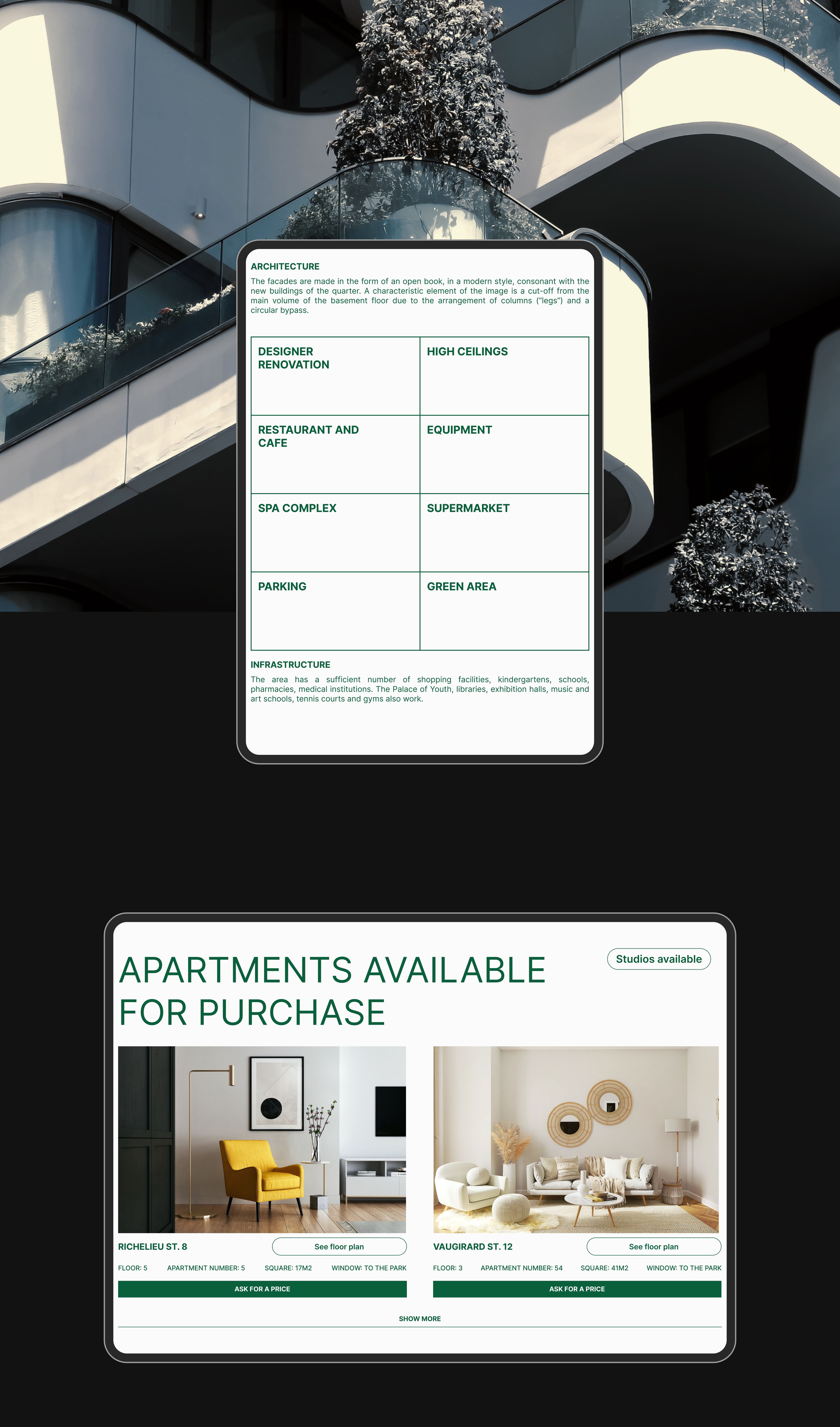 POINT ESTATE — Изображение №3 — Интерфейсы на Dprofile
