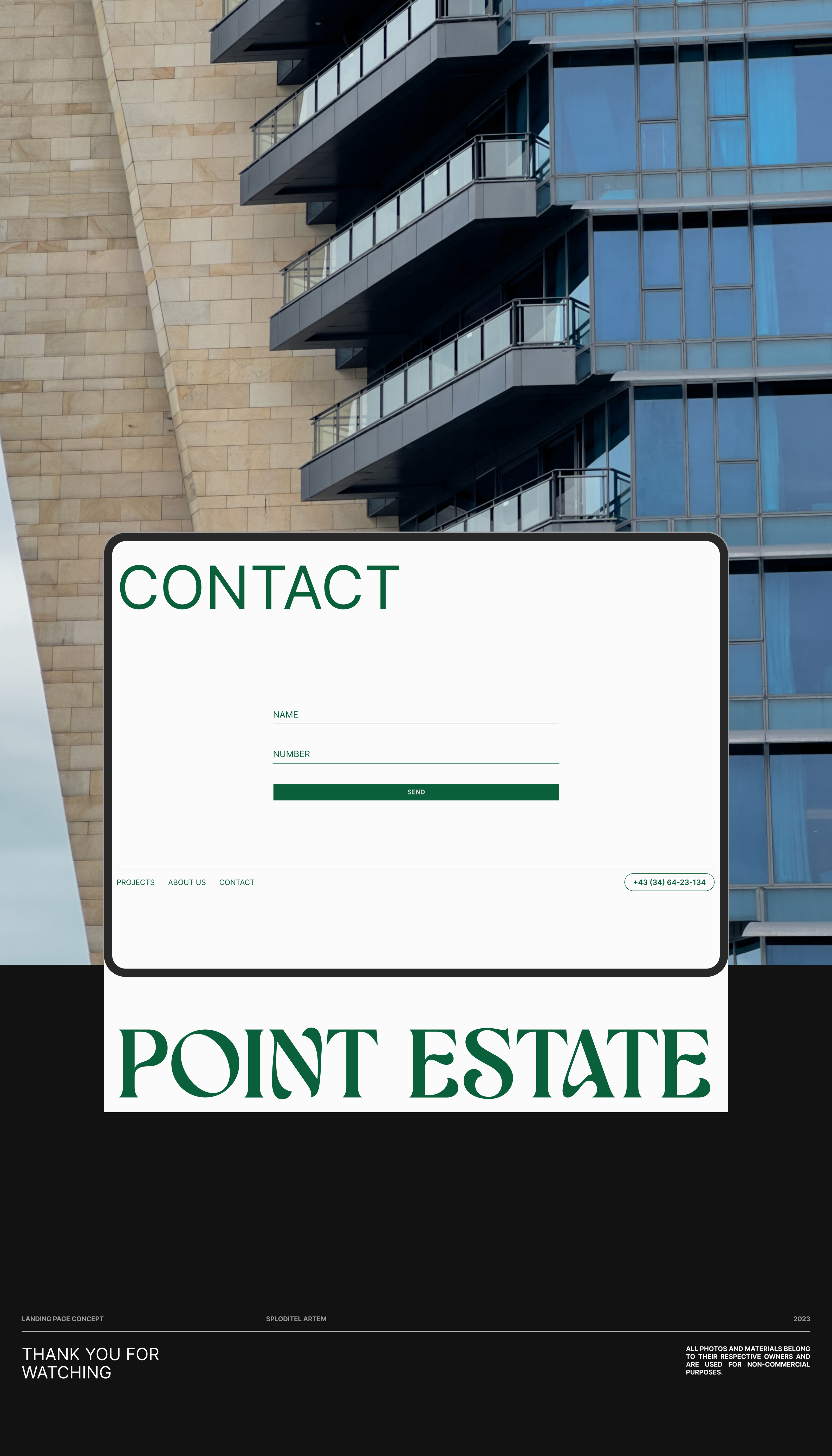 POINT ESTATE — Изображение №5 — Интерфейсы на Dprofile
