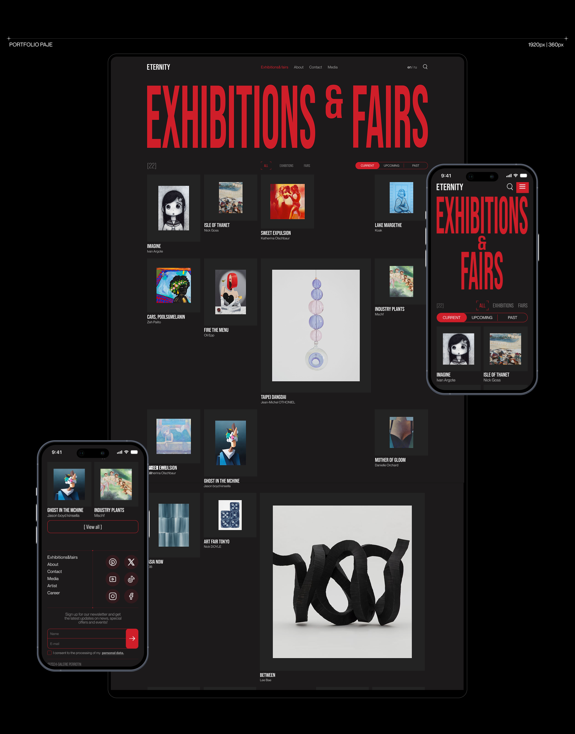 ETERNITY | Art gallery — Изображение №5 — Интерфейсы, Анимация на Dprofile