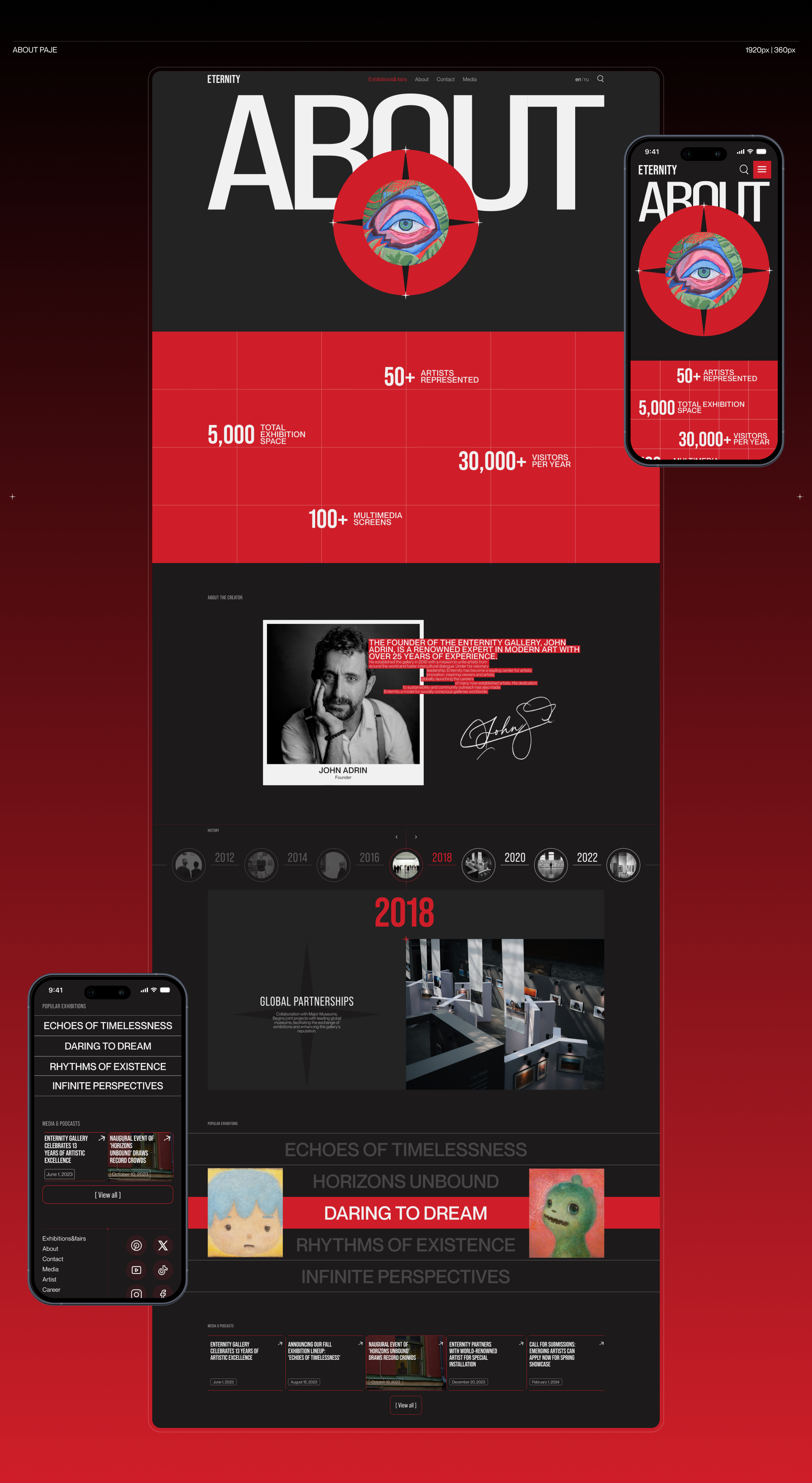 ETERNITY | Art gallery — Изображение №10 — Интерфейсы, Анимация на Dprofile