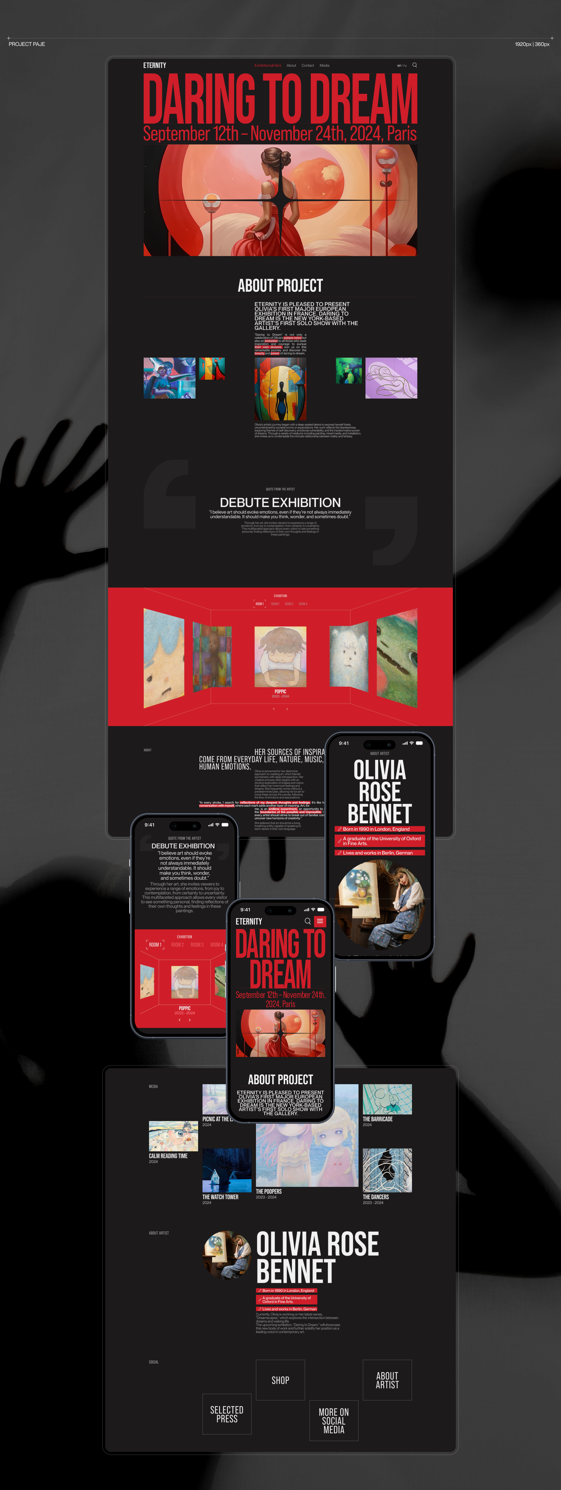 ETERNITY | Art gallery — Изображение №7 — Интерфейсы, Анимация на Dprofile