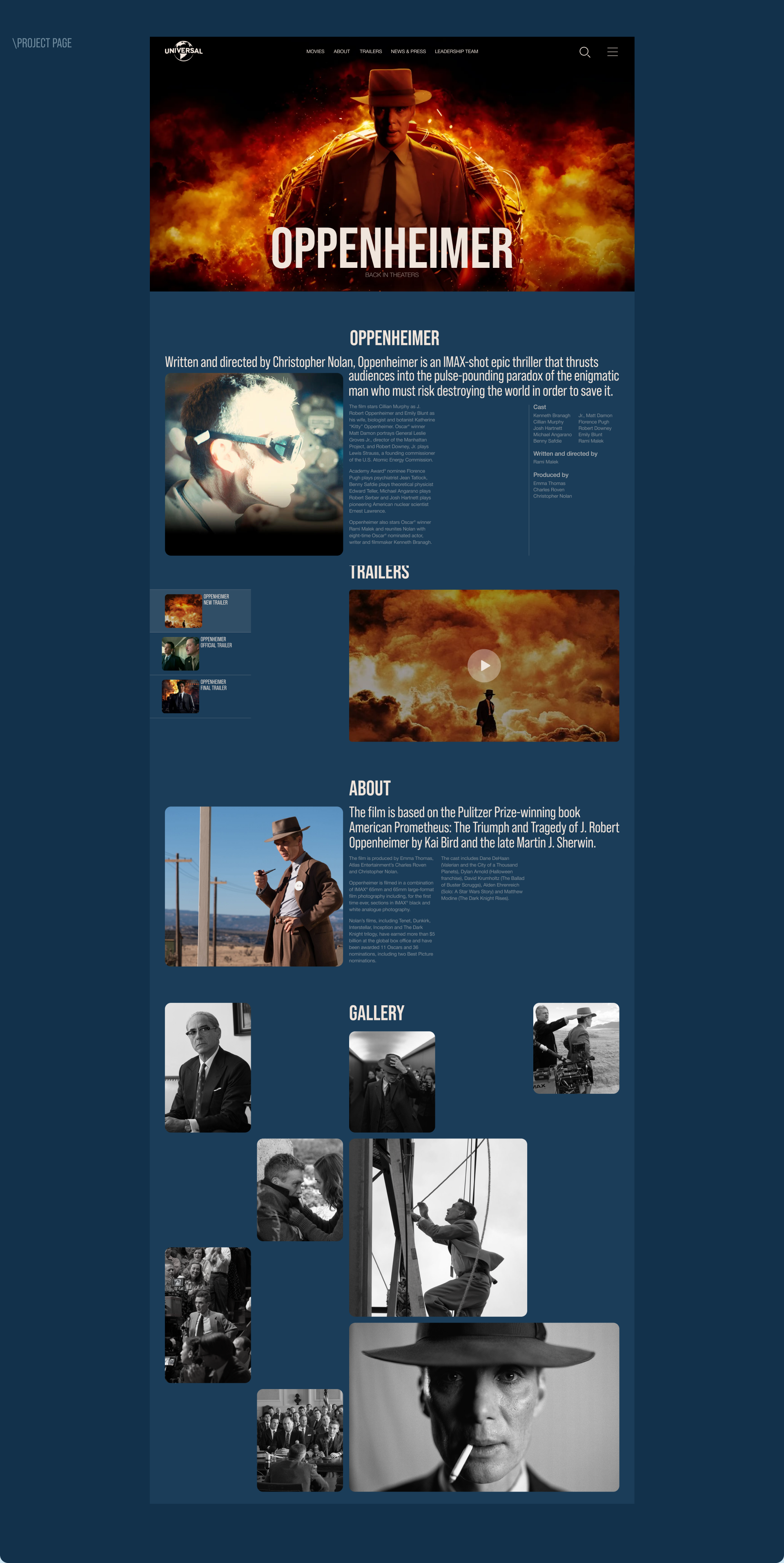 UNIVERSAL PICTURES | Corporate website resesign — Изображение №8 — Интерфейсы на Dprofile