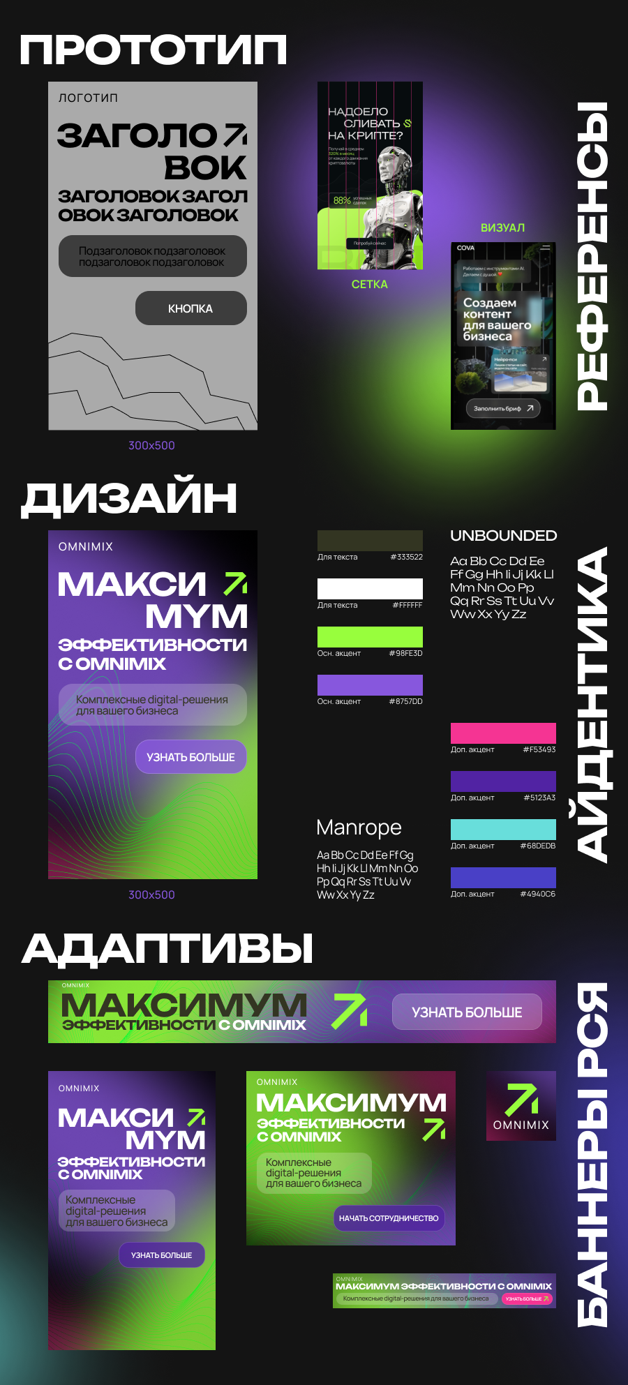 Рекламный баннер нового digital-продукта OMNIMIX (РСЯ) — Изображение №1 — Интерфейсы, Маркетинг на Dprofile