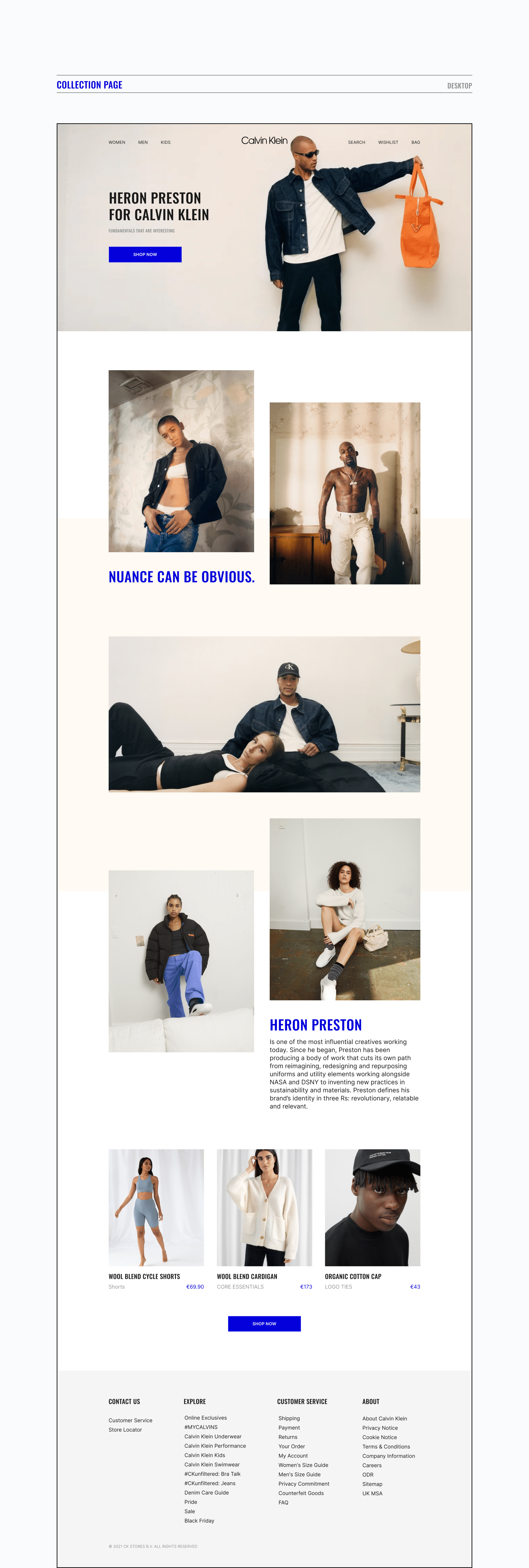 Calvin Klein — redesign, concept — Изображение №10 — Графика, Интерфейсы на Dprofile