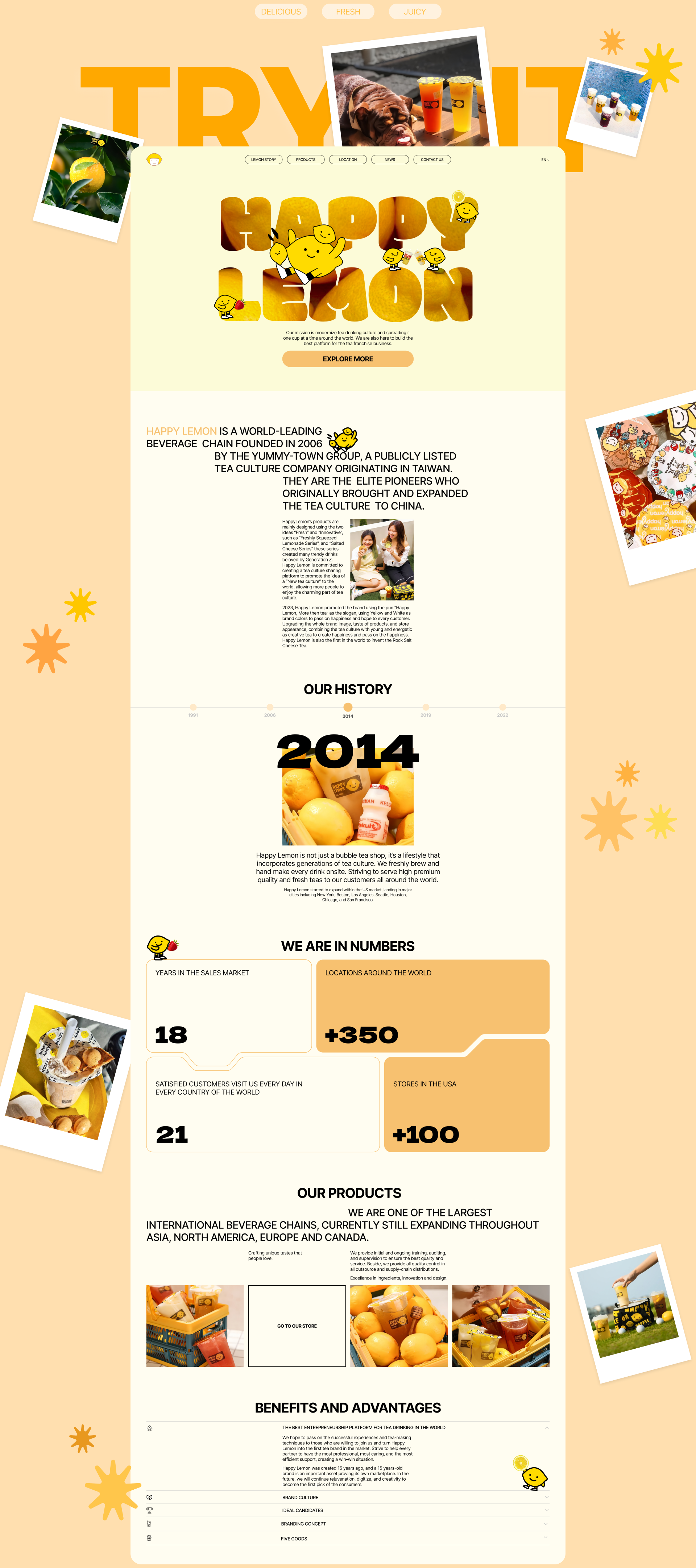 HAPPY LEMON | LANDING PAGE | REDESIGN — Изображение №2 — Интерфейсы на Dprofile