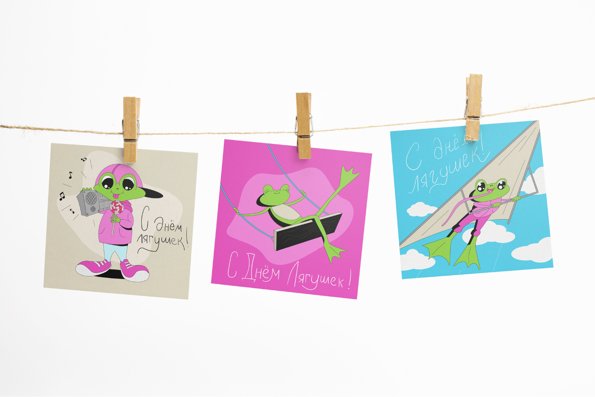 Открытки ко Дню лягушек — Изображение №6 — Иллюстрация, Графика на Dprofile