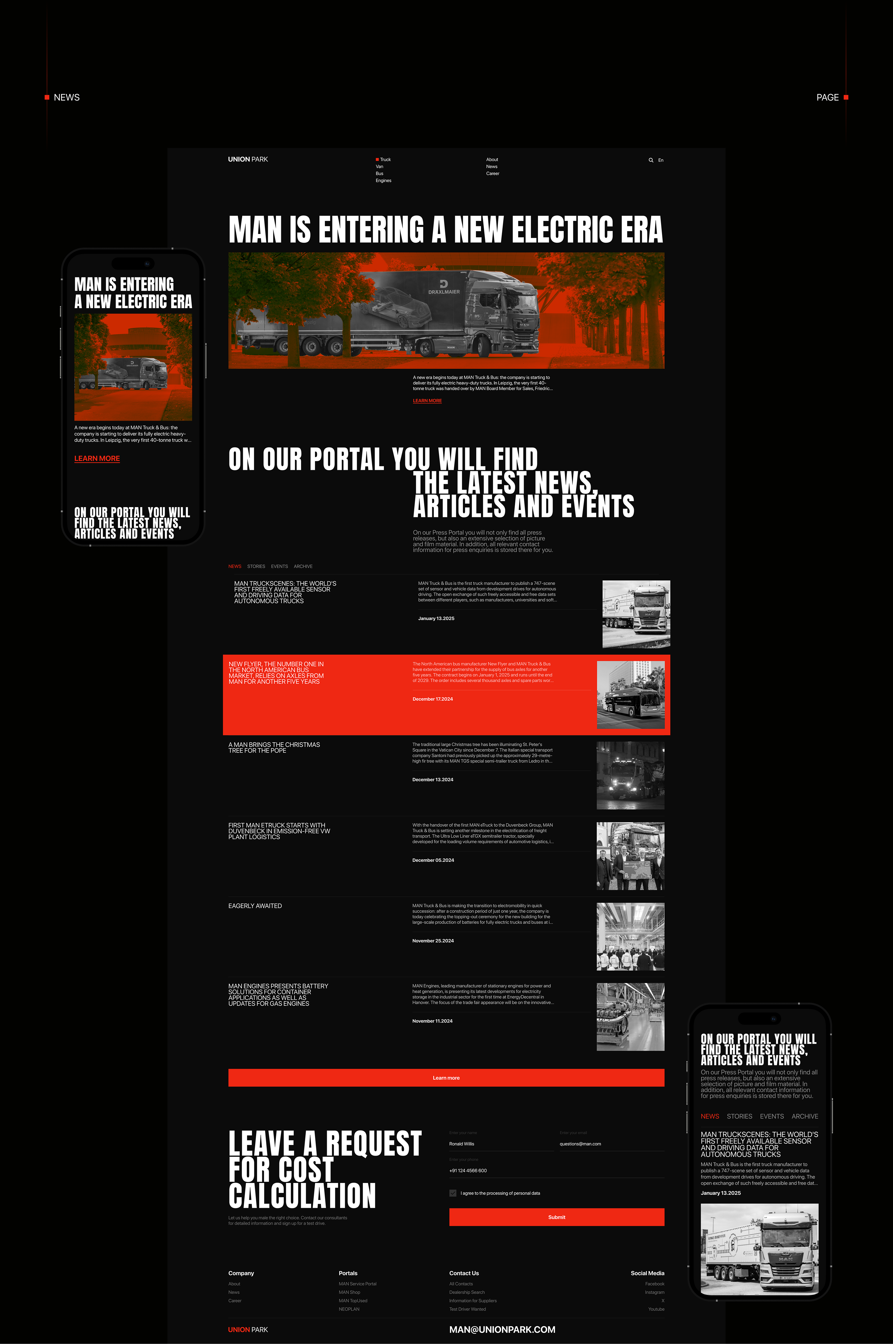 UNIONPARK | CORPORATE WEBSITE — Изображение №13 — Интерфейсы на Dprofile