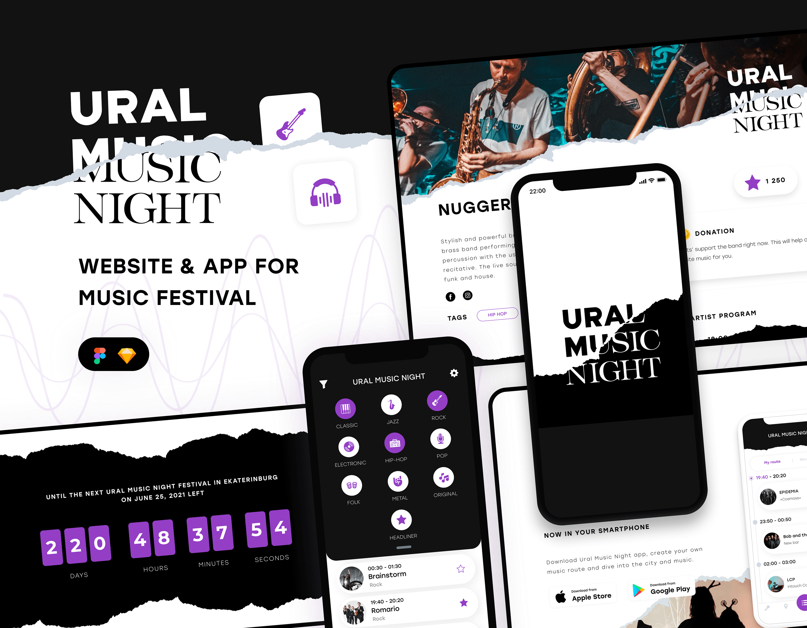 UMN / Website & App for Music festival — Изображение №1 — Интерфейсы, Анимация на Dprofile