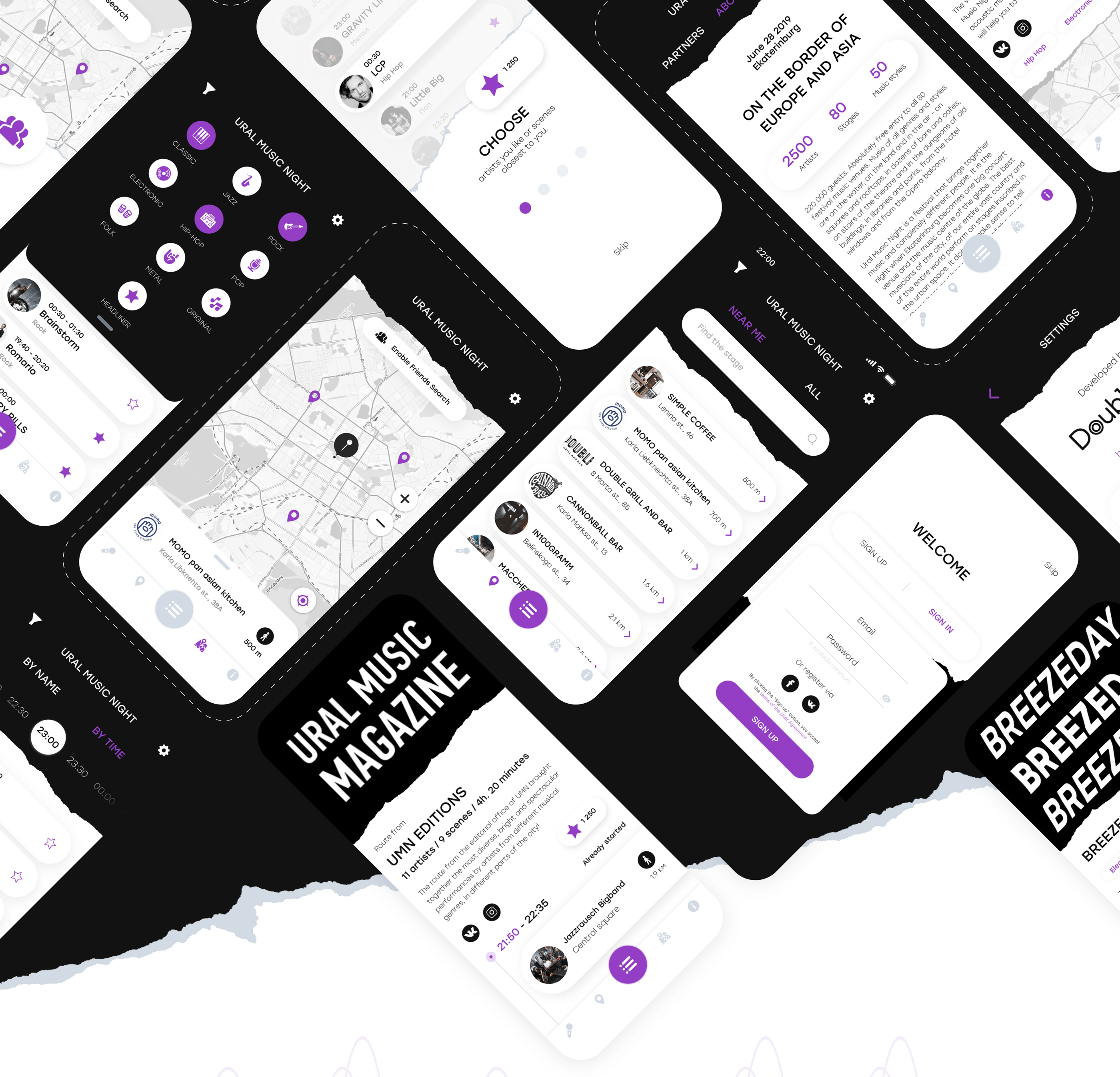 UMN / Website & App for Music festival — Изображение №7 — Интерфейсы, Анимация на Dprofile