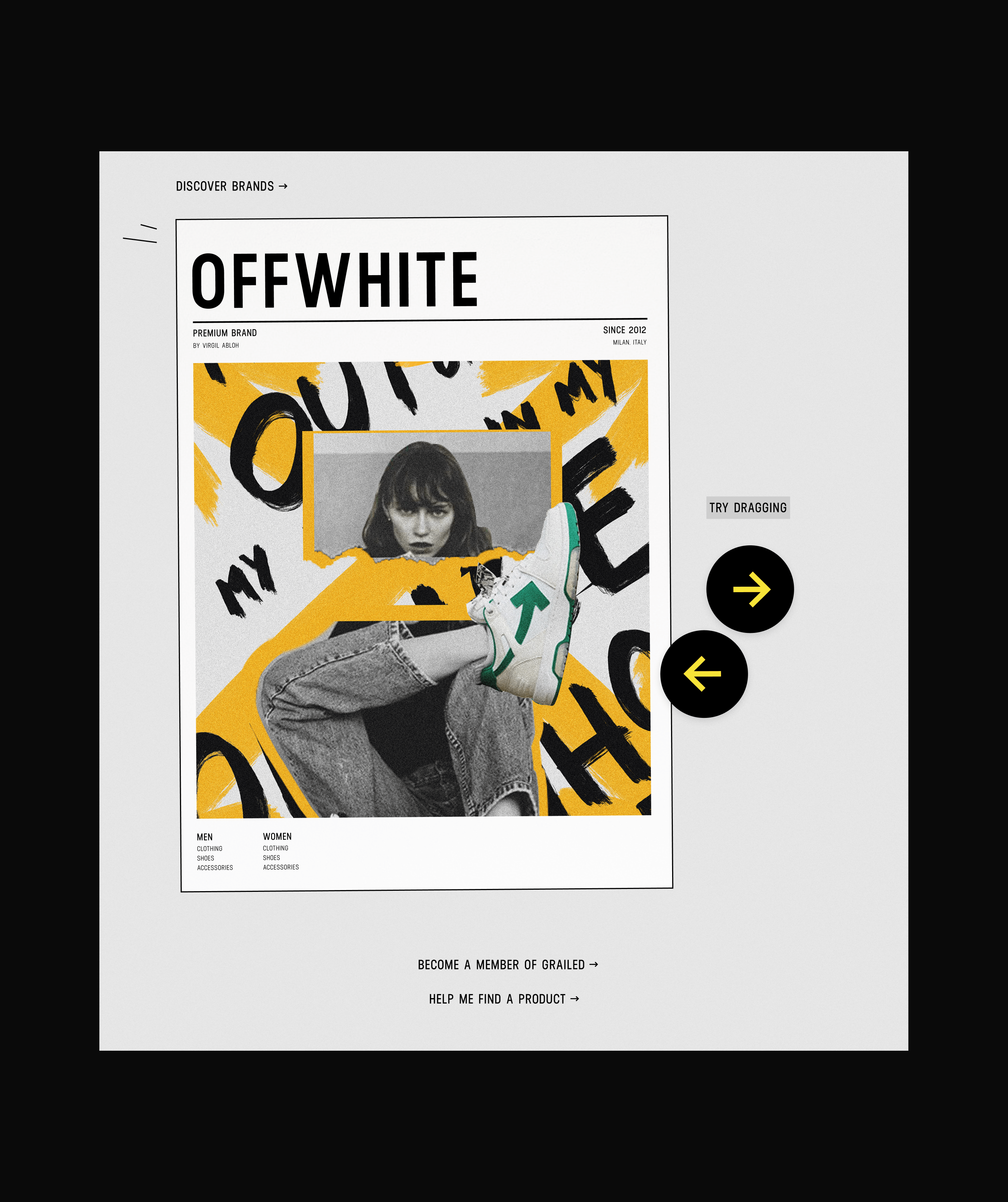 GRAILED PREMIUM FASHION — Изображение №8 — Интерфейсы, Брендинг на Dprofile