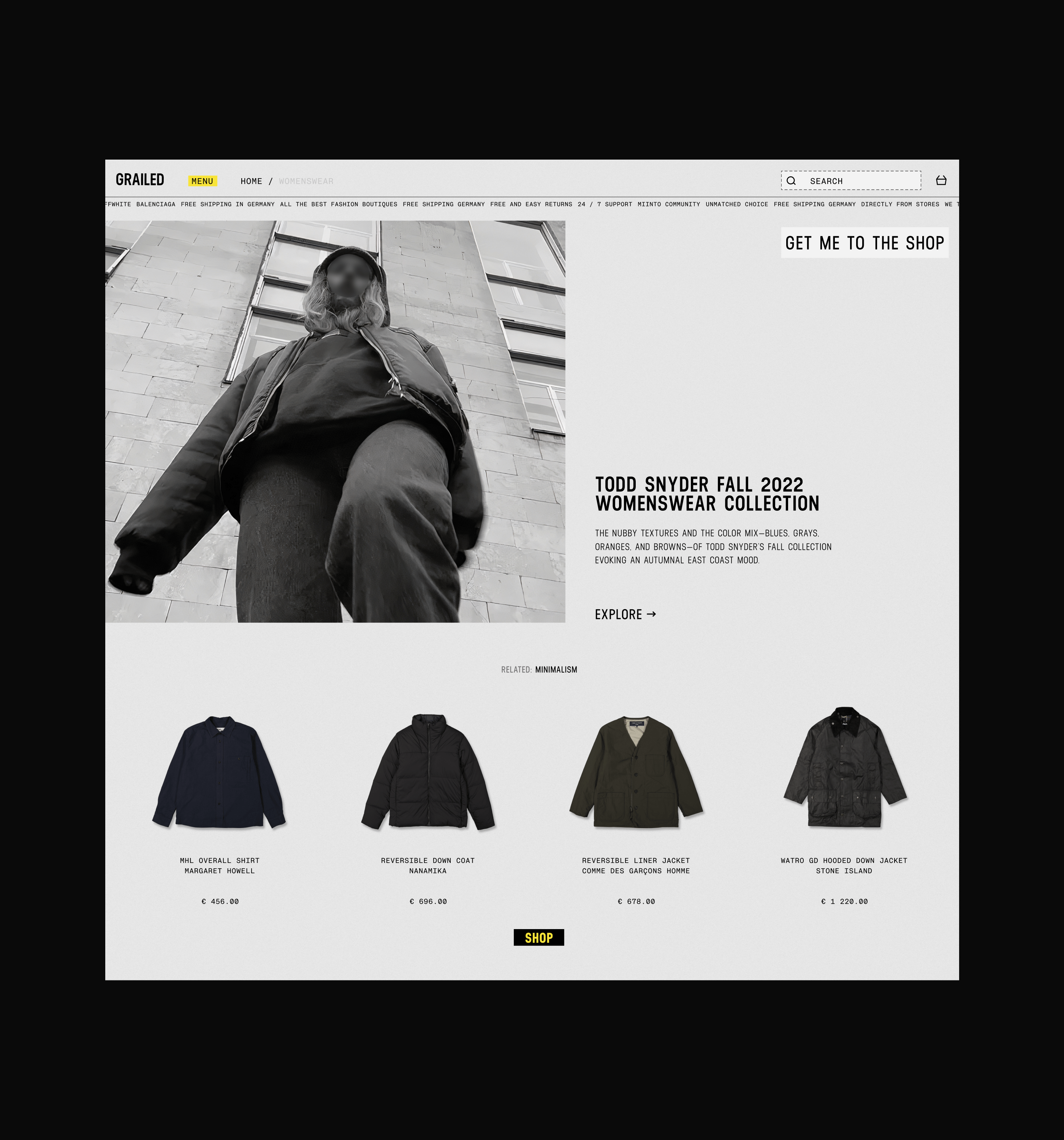 GRAILED PREMIUM FASHION — Изображение №16 — Интерфейсы, Брендинг на Dprofile
