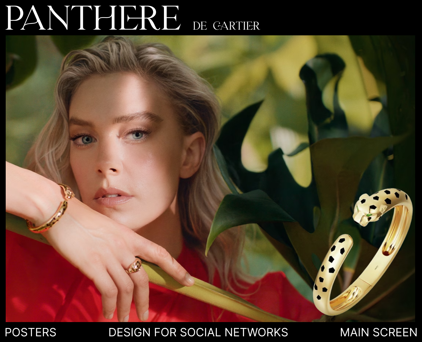 Постеры | Дизайн для соцсетей | Panthère de Cartier — Интерфейсы, Брендинг на Dprofile