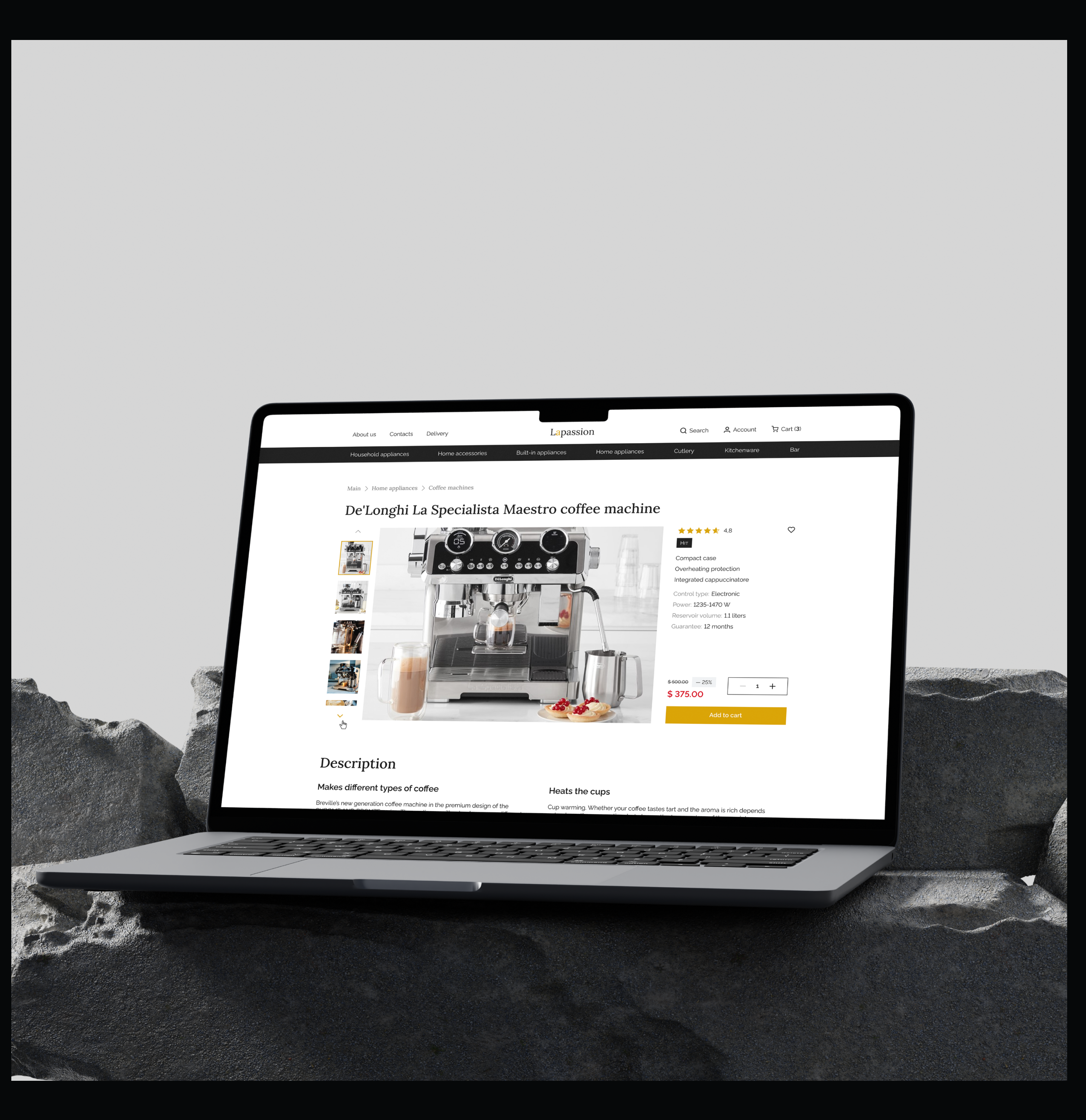 E-commerce website design | Kitchen appliances store — Изображение №11 — Интерфейсы на Dprofile