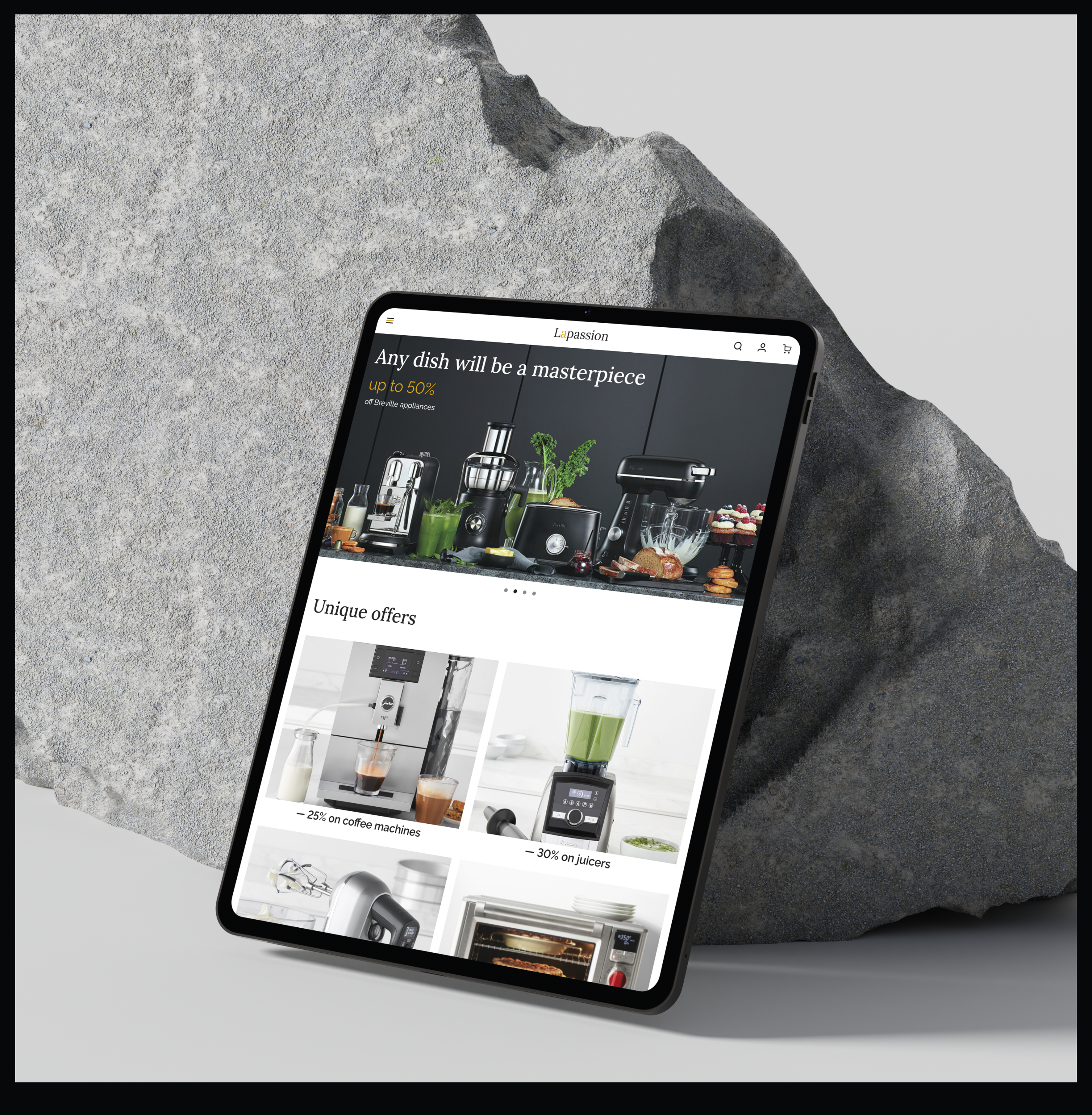 E-commerce website design | Kitchen appliances store — Изображение №5 — Интерфейсы на Dprofile