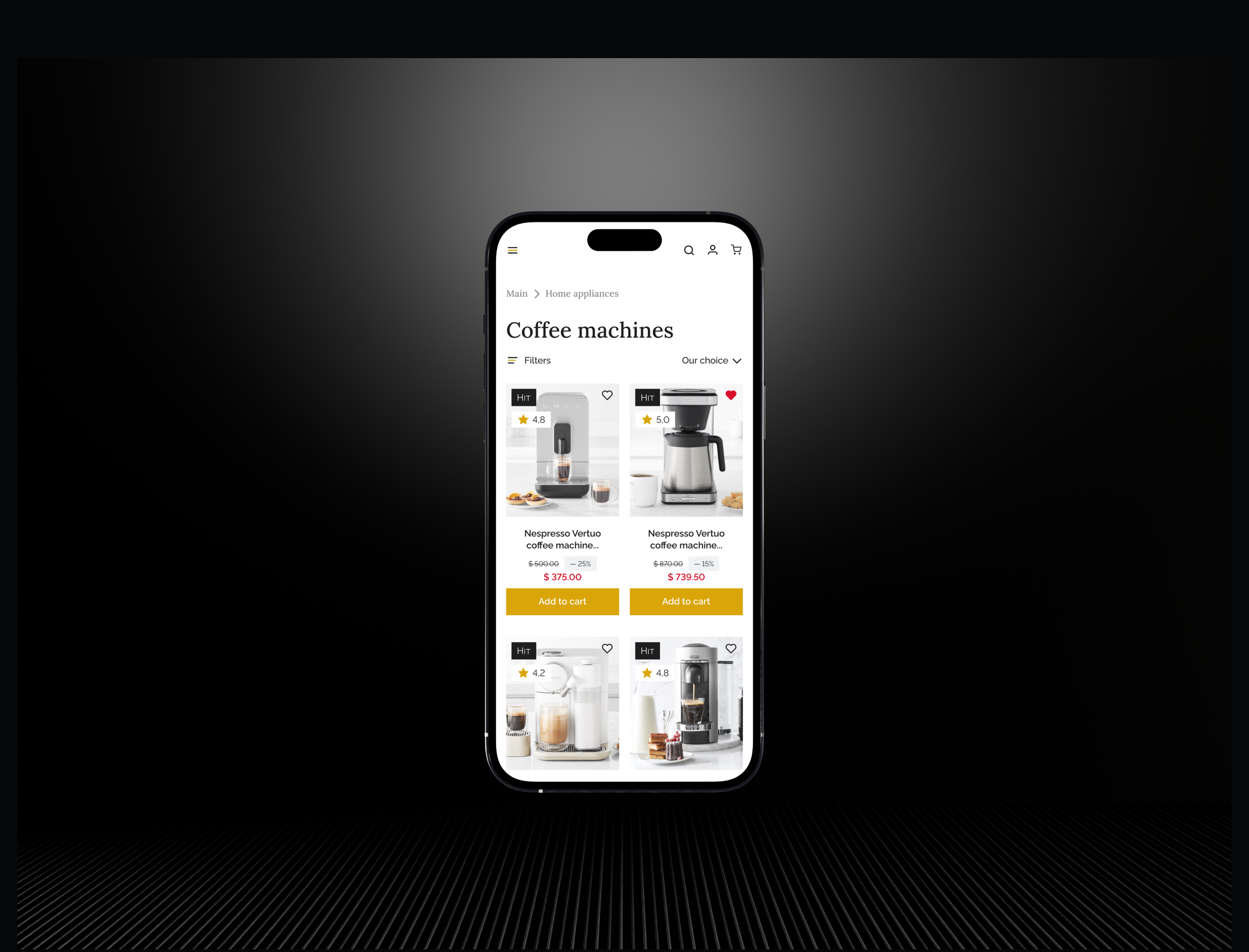 E-commerce website design | Kitchen appliances store — Изображение №8 — Интерфейсы на Dprofile