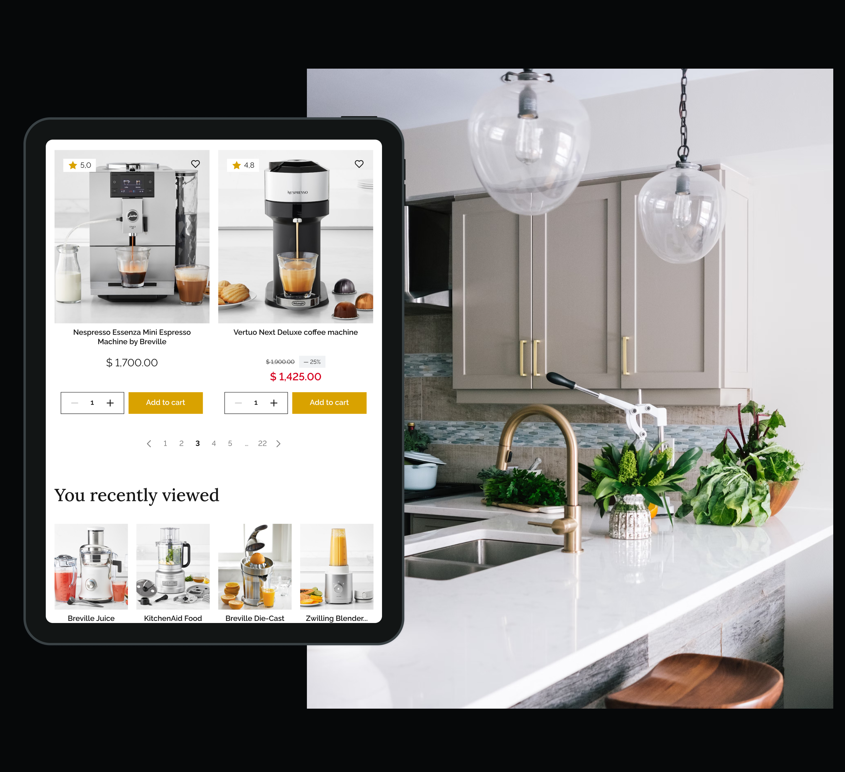 E-commerce website design | Kitchen appliances store — Изображение №9 — Интерфейсы на Dprofile