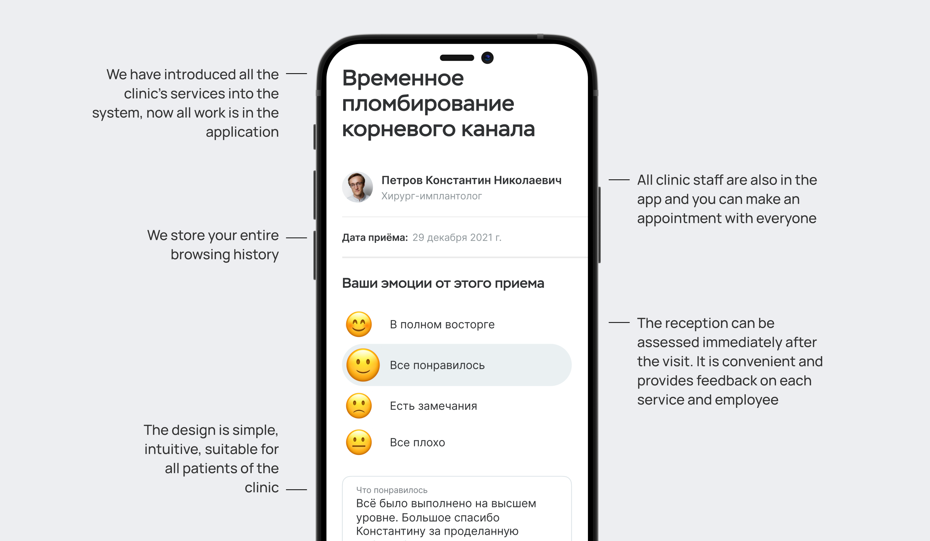 Refformat App — стоматологическая клиника — Изображение №4 — Интерфейсы, Брендинг на Dprofile