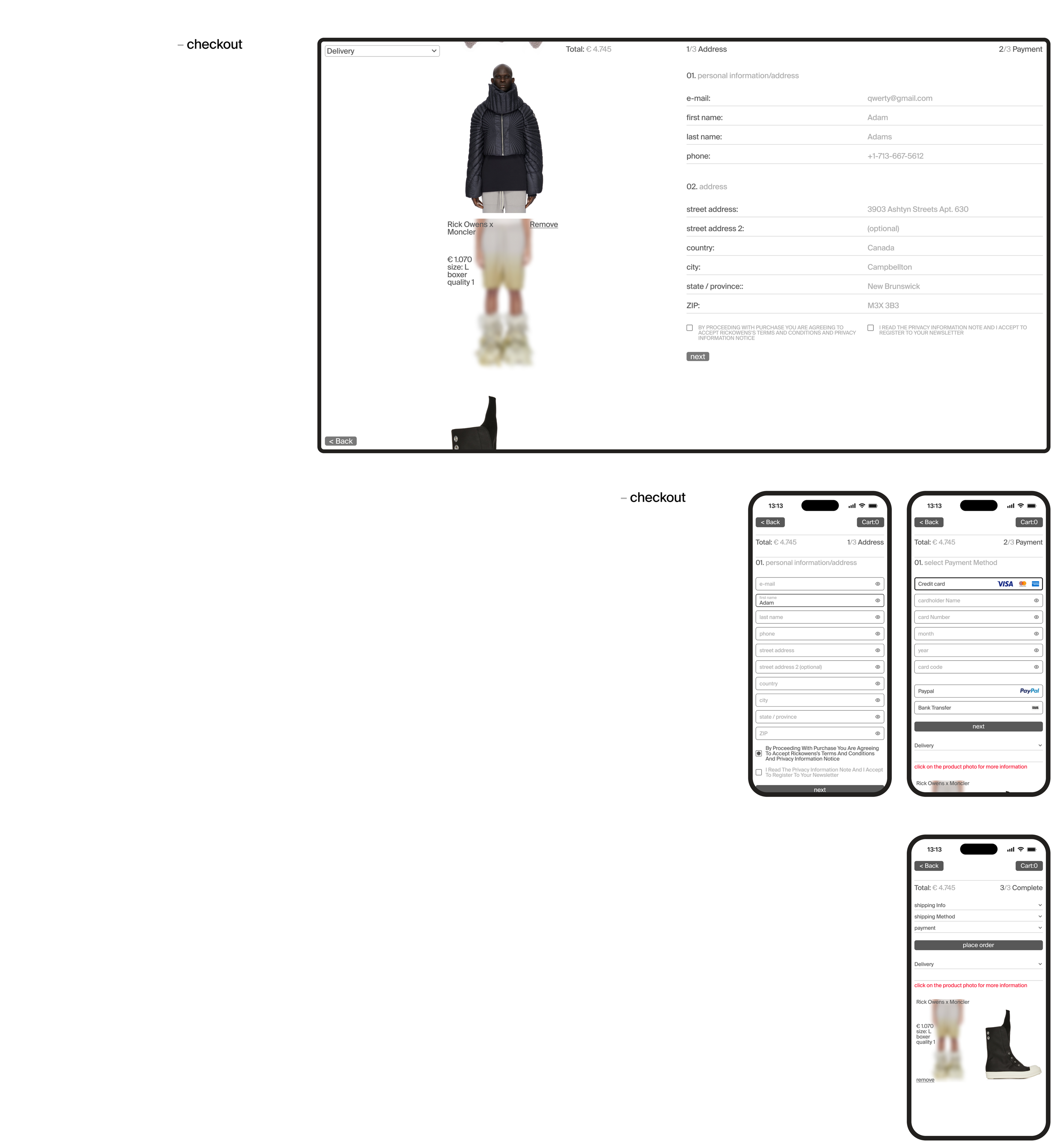 Rick Owens/e-commerce — Изображение №10 — Интерфейсы на Dprofile