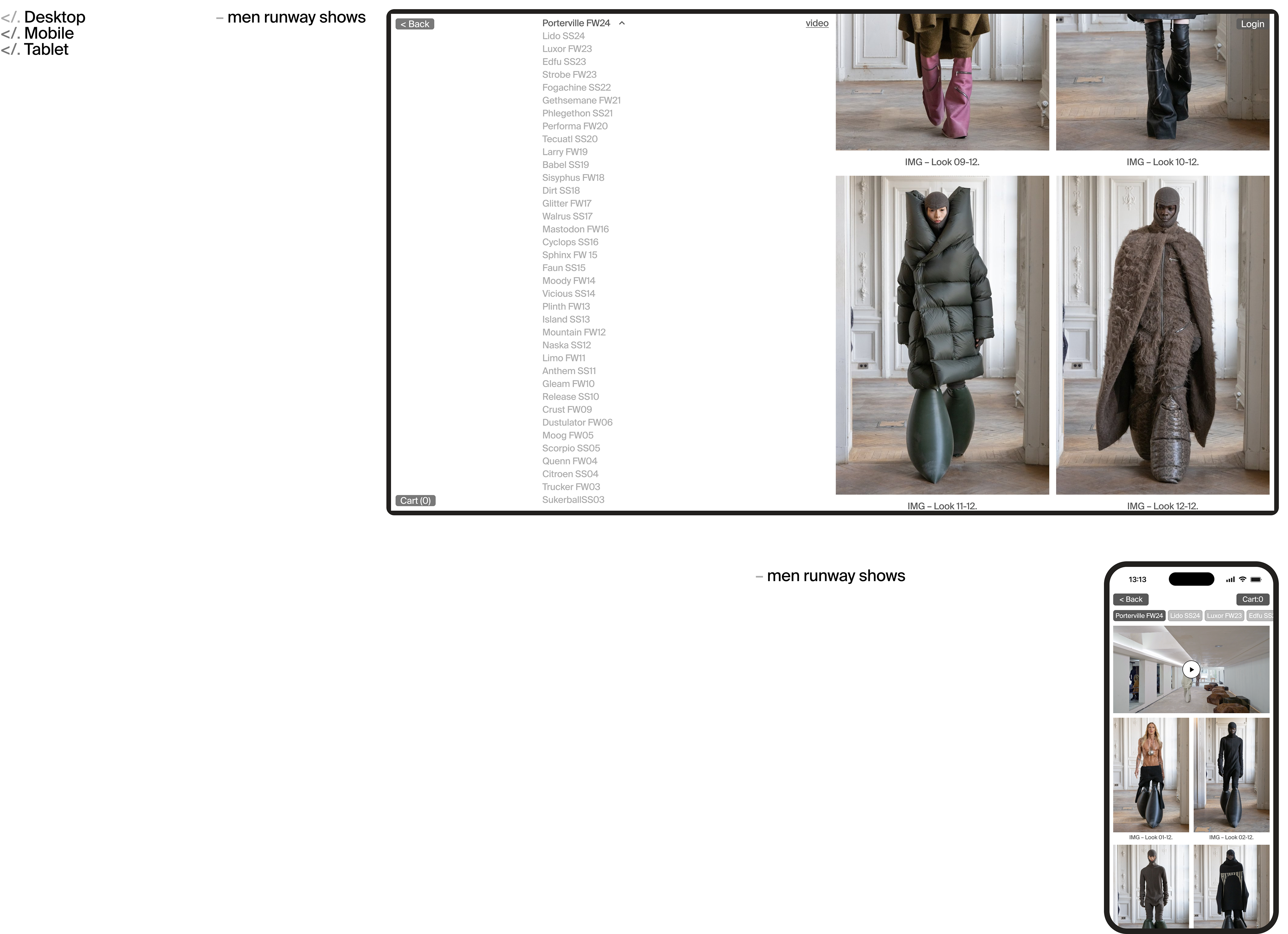Rick Owens/e-commerce — Изображение №6 — Интерфейсы на Dprofile