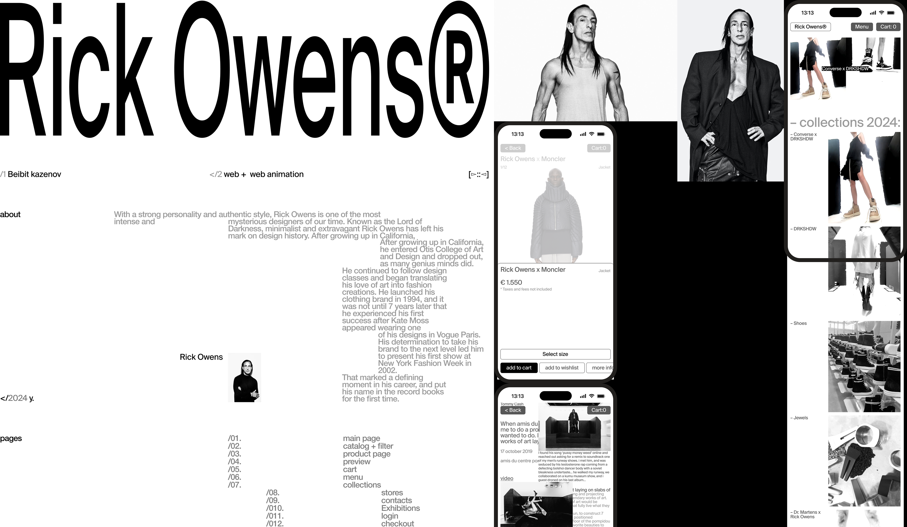 Rick Owens/e-commerce — Изображение №1 — Интерфейсы на Dprofile