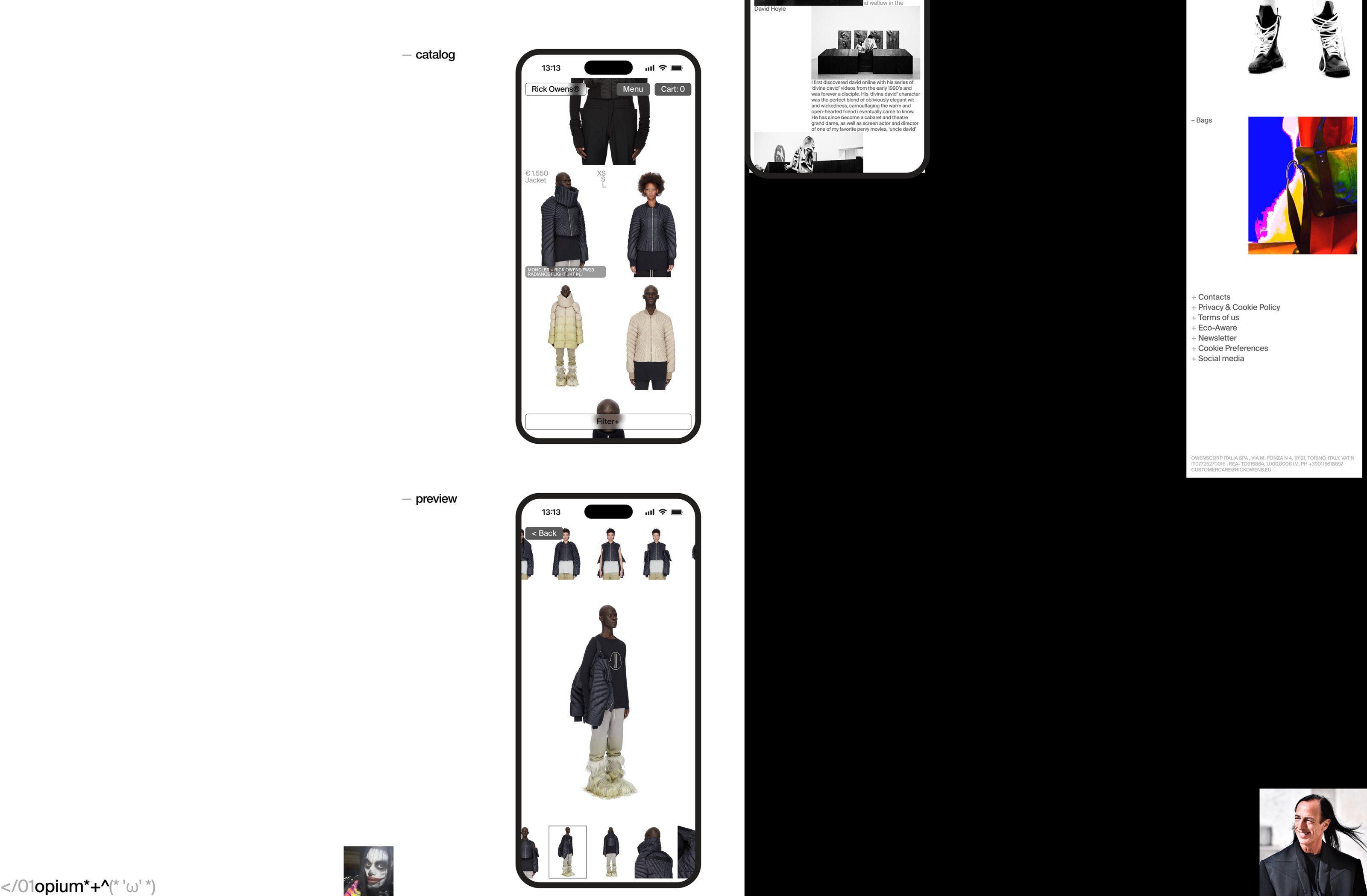 Rick Owens/e-commerce — Изображение №2 — Интерфейсы на Dprofile