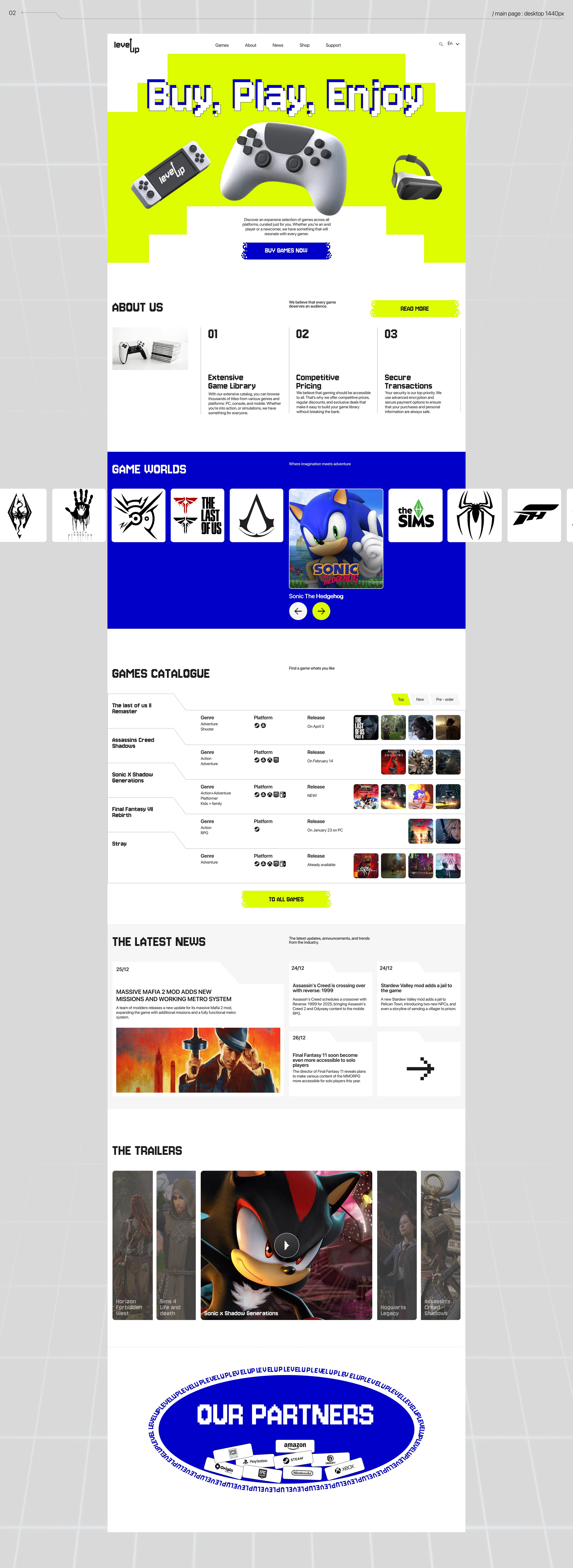 LEVEL UP | VIDEOGAMES DISTRIBUTOR — Изображение №4 — Интерфейсы, Брендинг на Dprofile