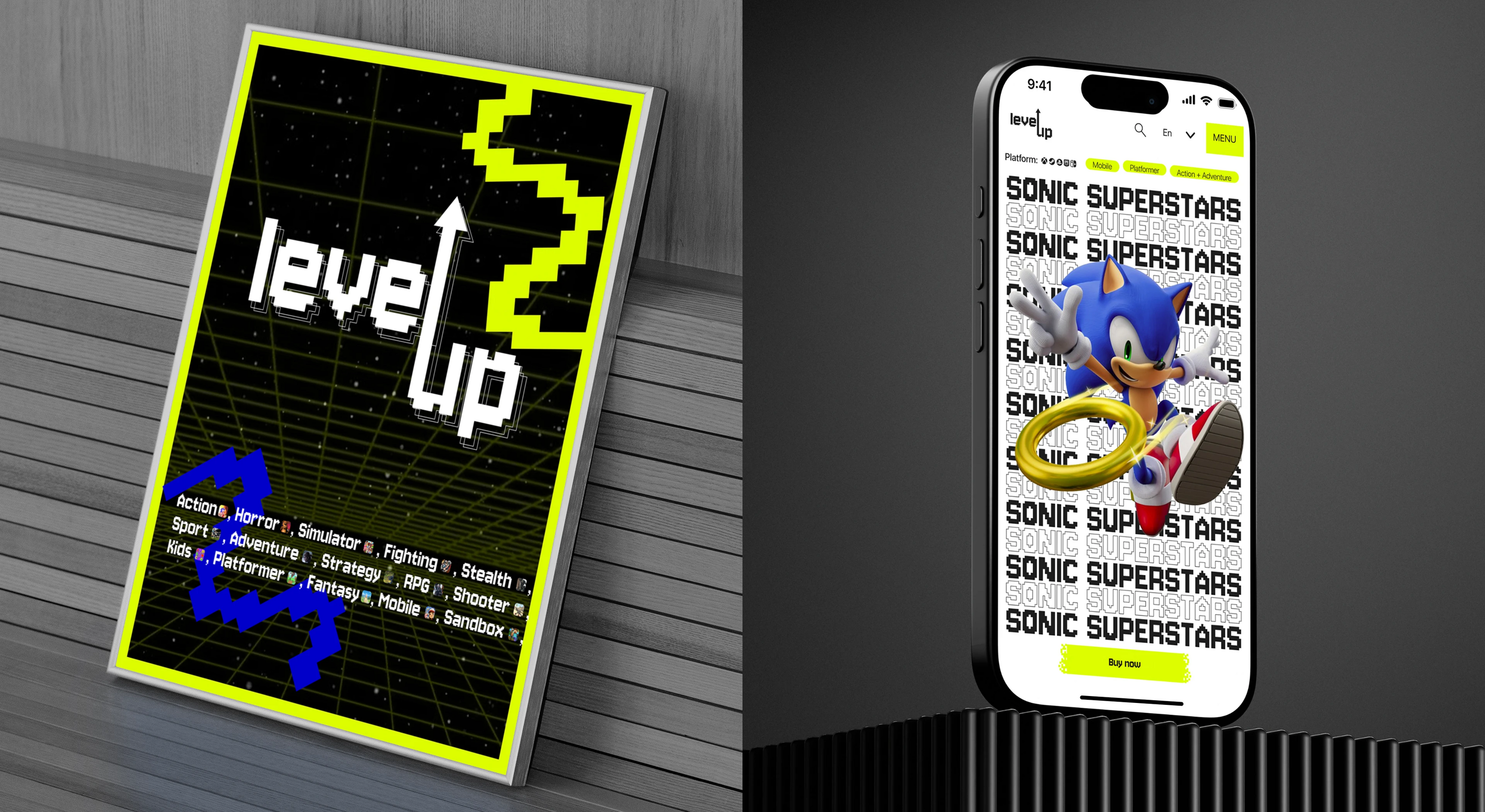 LEVEL UP | VIDEOGAMES DISTRIBUTOR — Изображение №7 — Интерфейсы, Брендинг на Dprofile