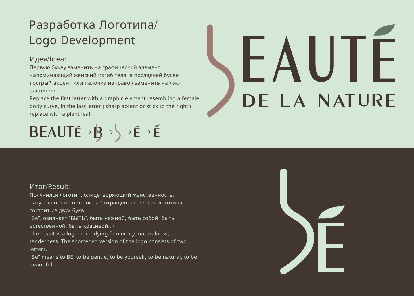 Логотип BEAUTE DE LA NATURE — Изображение №4 — Брендинг, Графика на Dprofile
