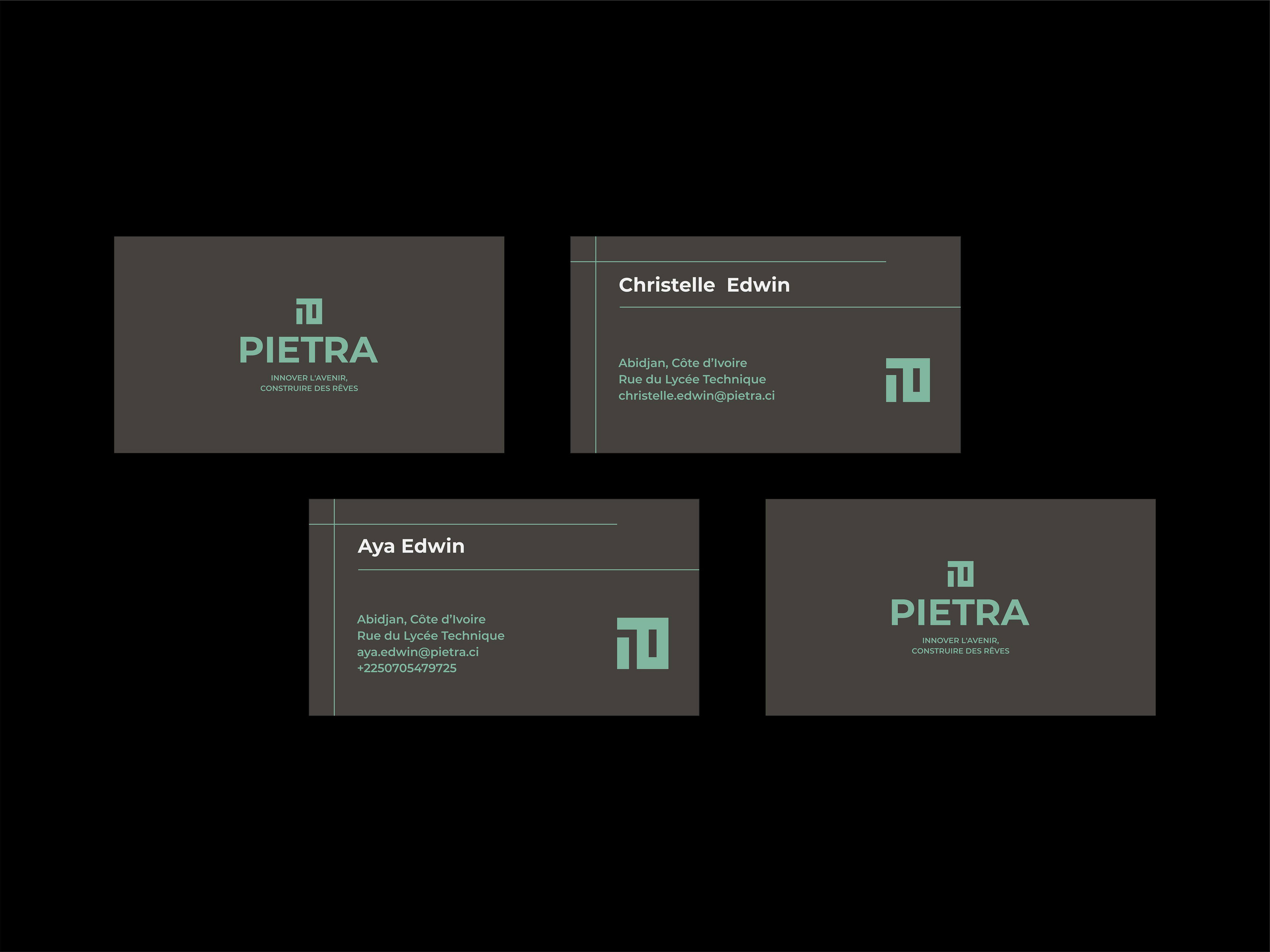 PIETRA ЛОГОТИП | ФИРМЕННЫЙ СТИЛЬ | LOGO| BRAND DESIGN — Изображение №4 — Брендинг на Dprofile