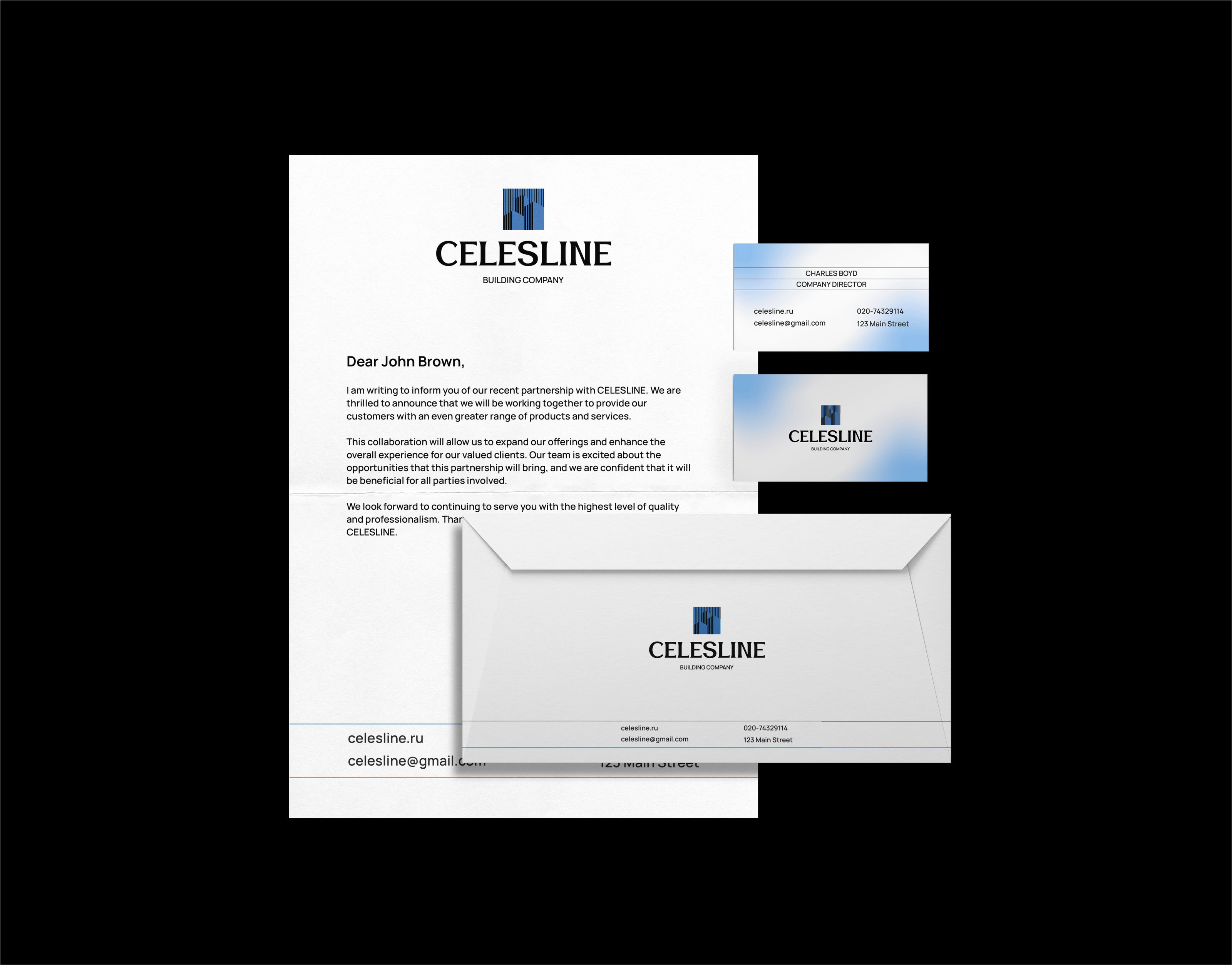 CELESLINE ФИРМЕННЫЙ СТИЛЬ СТРОИТЕЛЬНАЯ КОМПАНИЯ ЛОГОТИП — Изображение №9 — Брендинг на Dprofile