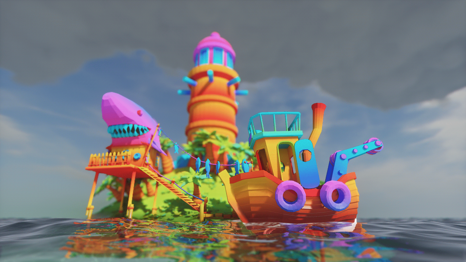 a stylized island — Изображение №1 — 3D, Анимация на Dprofile