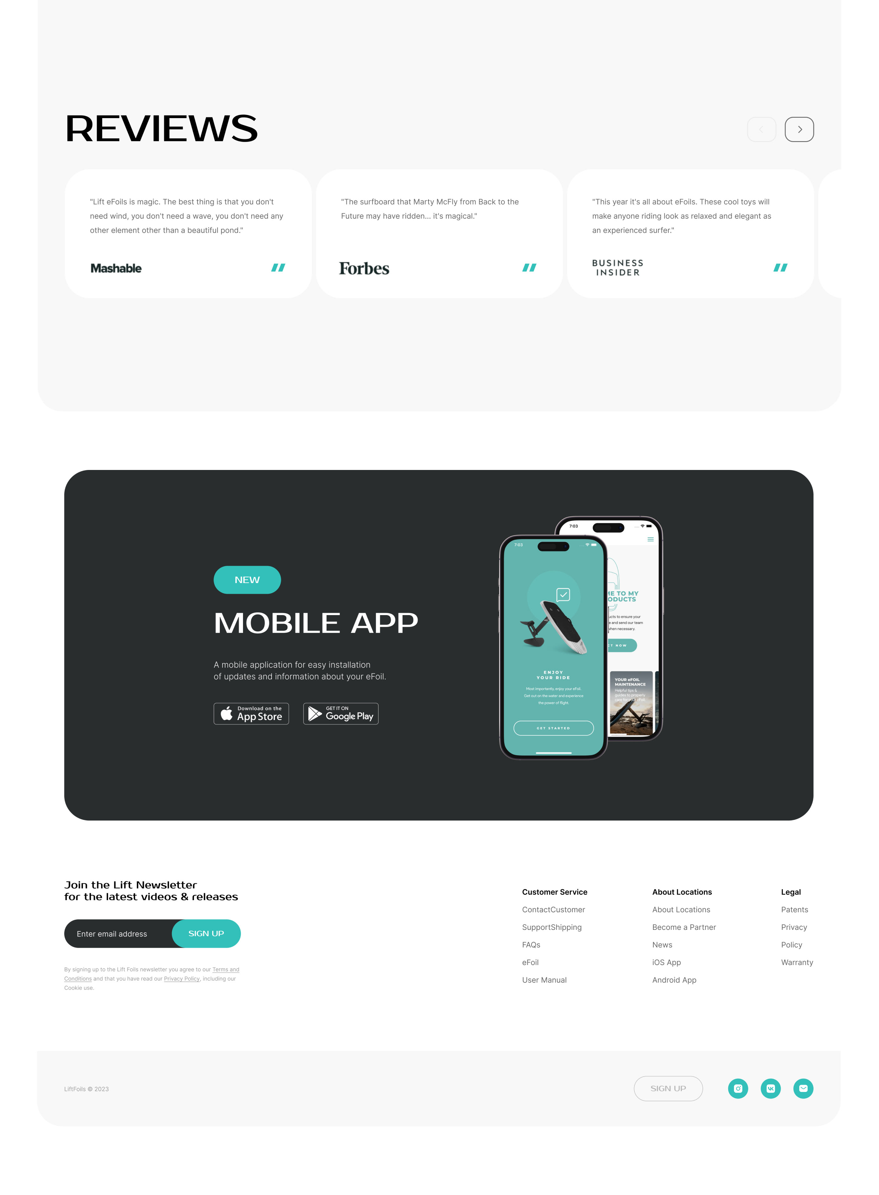 LIFTFOILS | Website Design — Изображение №5 — Интерфейсы на Dprofile