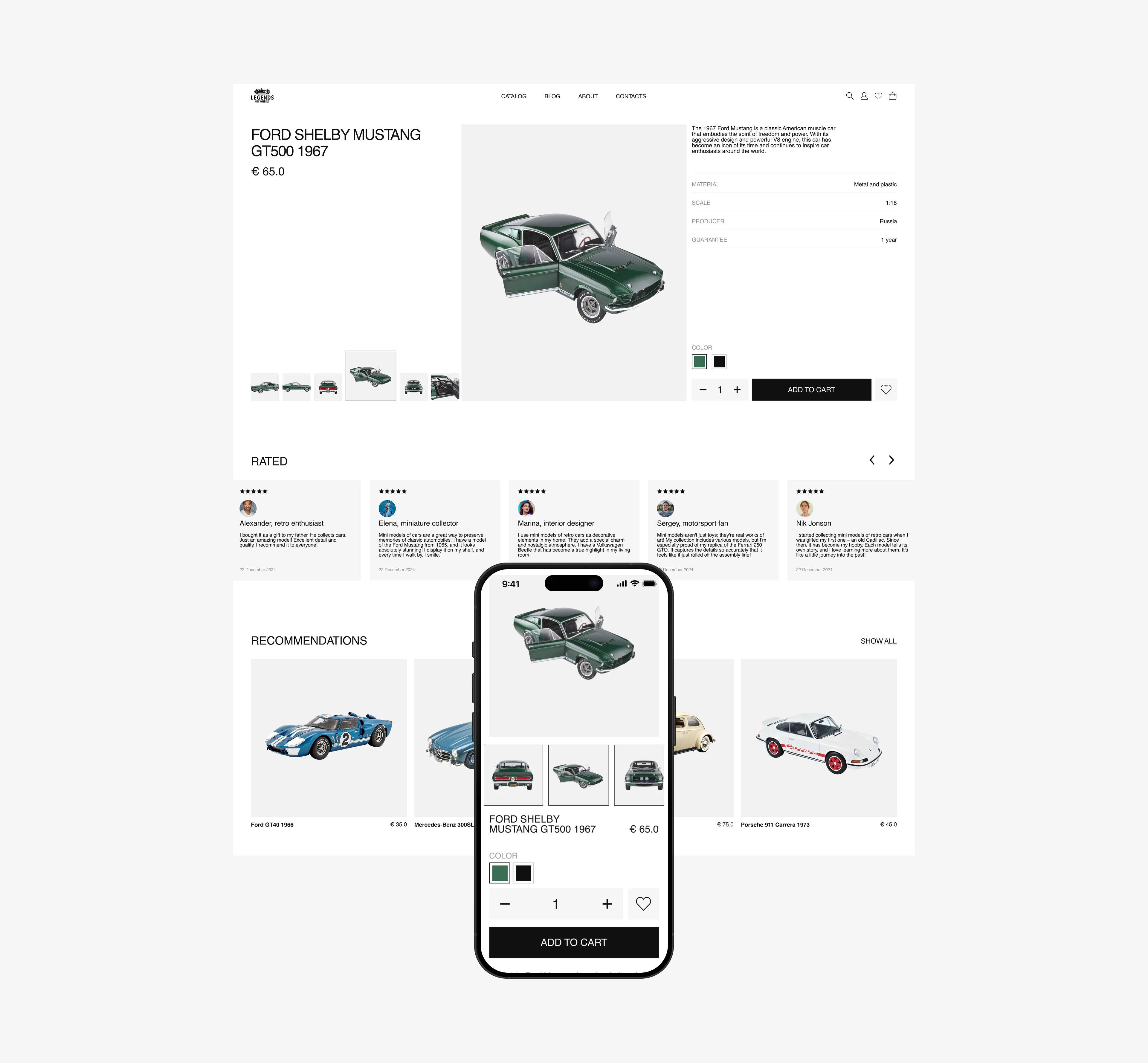 LEGENDS ON WHEELS | E-COMMERCE STORE — Изображение №9 — Интерфейсы на Dprofile