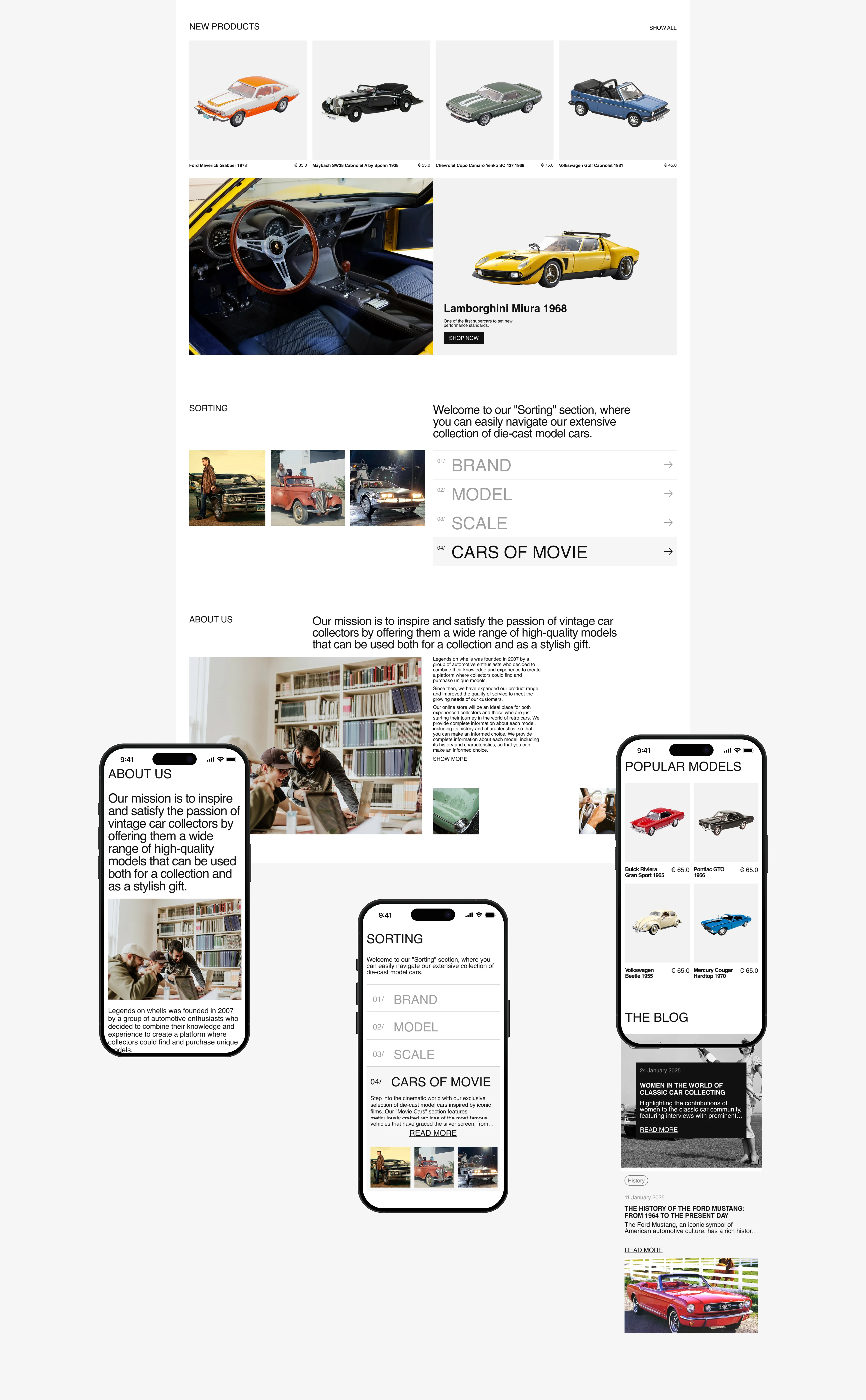 LEGENDS ON WHEELS | E-COMMERCE STORE — Изображение №4 — Интерфейсы на Dprofile
