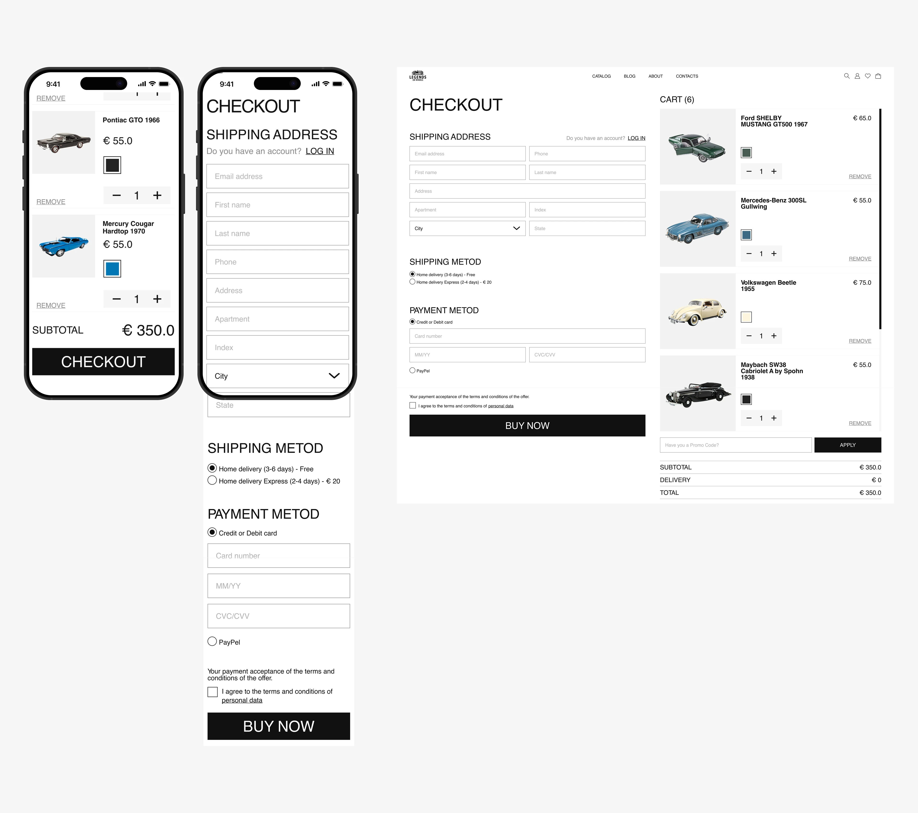 LEGENDS ON WHEELS | E-COMMERCE STORE — Изображение №11 — Интерфейсы на Dprofile
