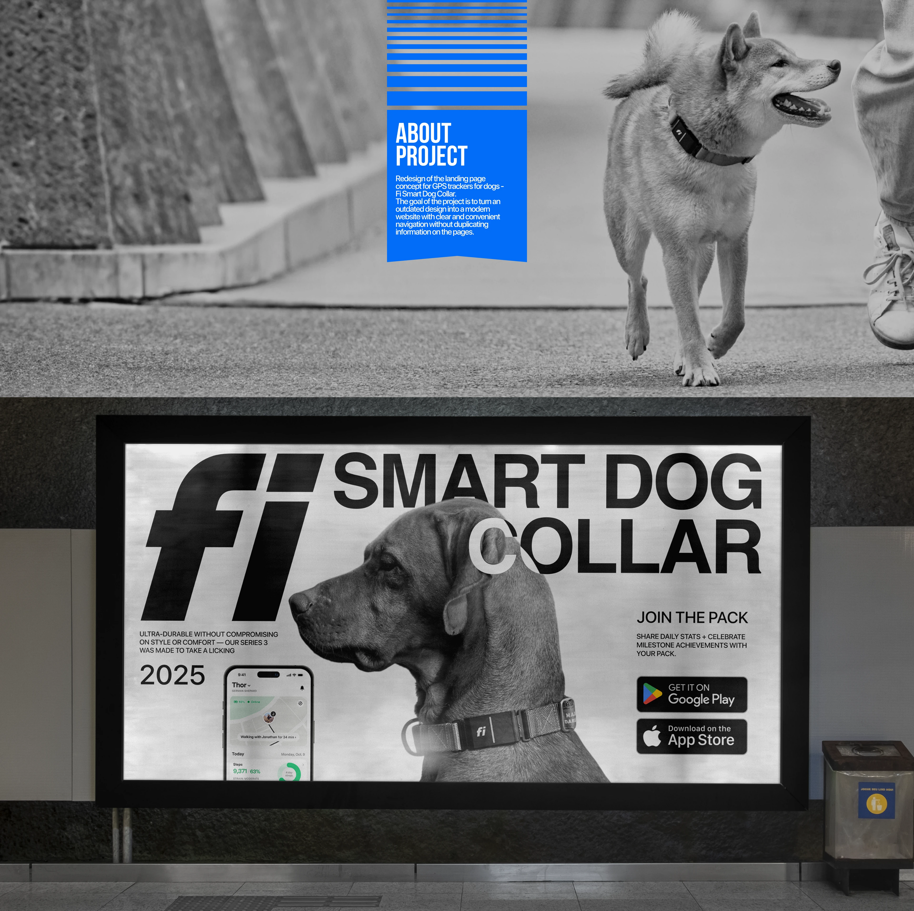 Fi Smart Dog Collar | Landing redesign — Изображение №2 — Интерфейсы, Графика на Dprofile