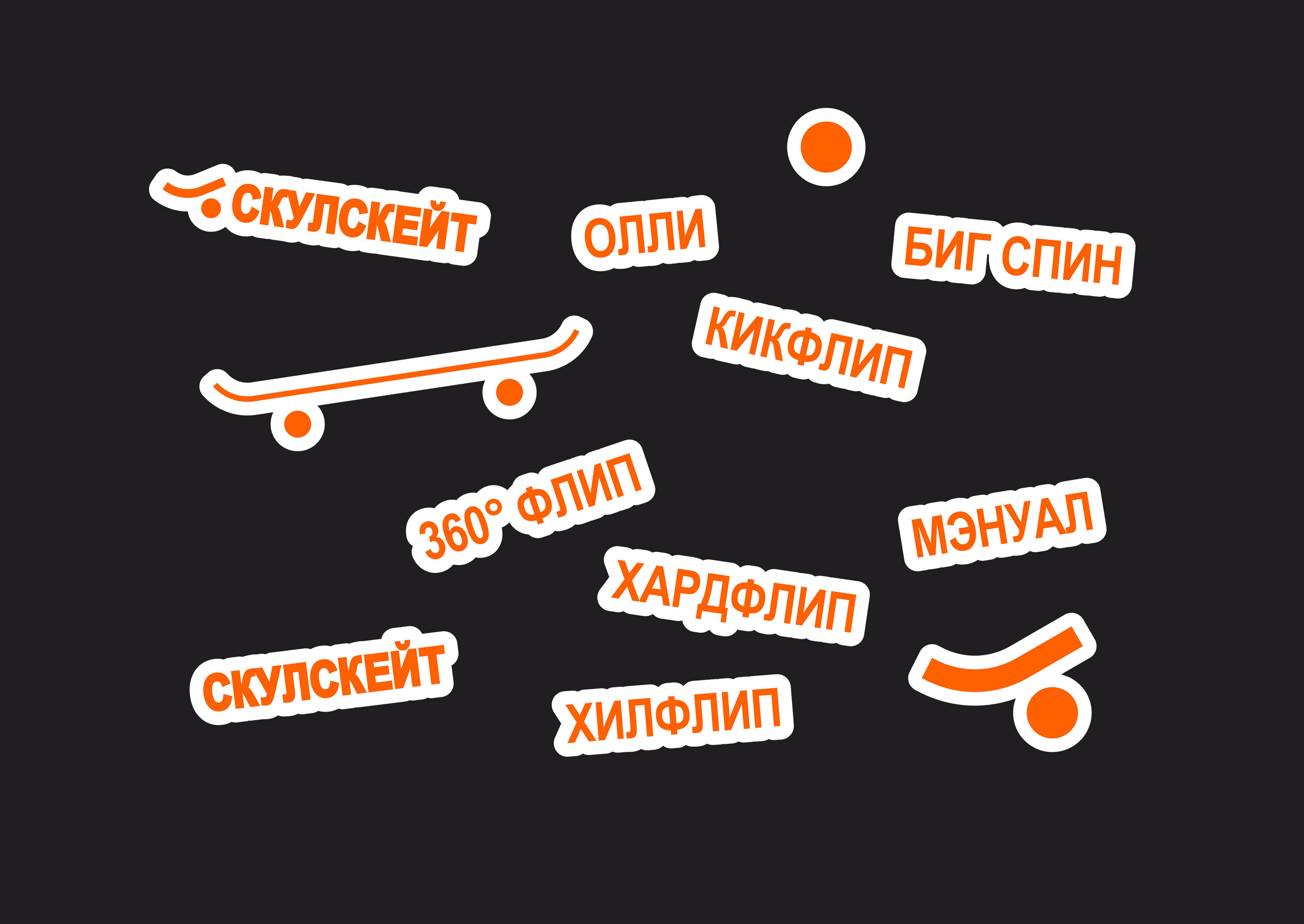 Айдентика школы скейтбординга СКУЛСКЕЙТ — Изображение №22 — Брендинг, Графика на Dprofile