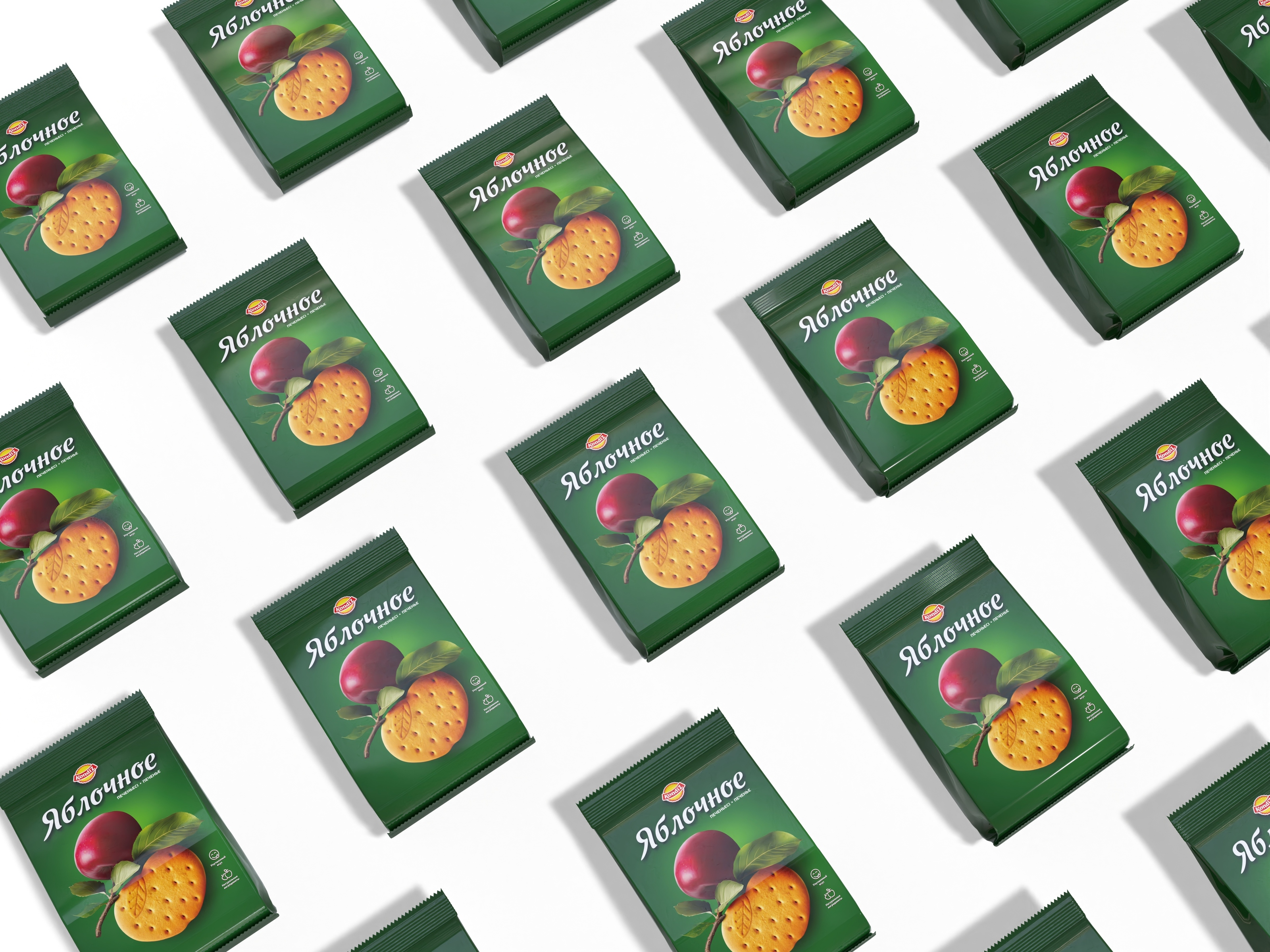 Дизайн упаковки печенья "Яблочное" — Изображение №4 — Брендинг на Dprofile