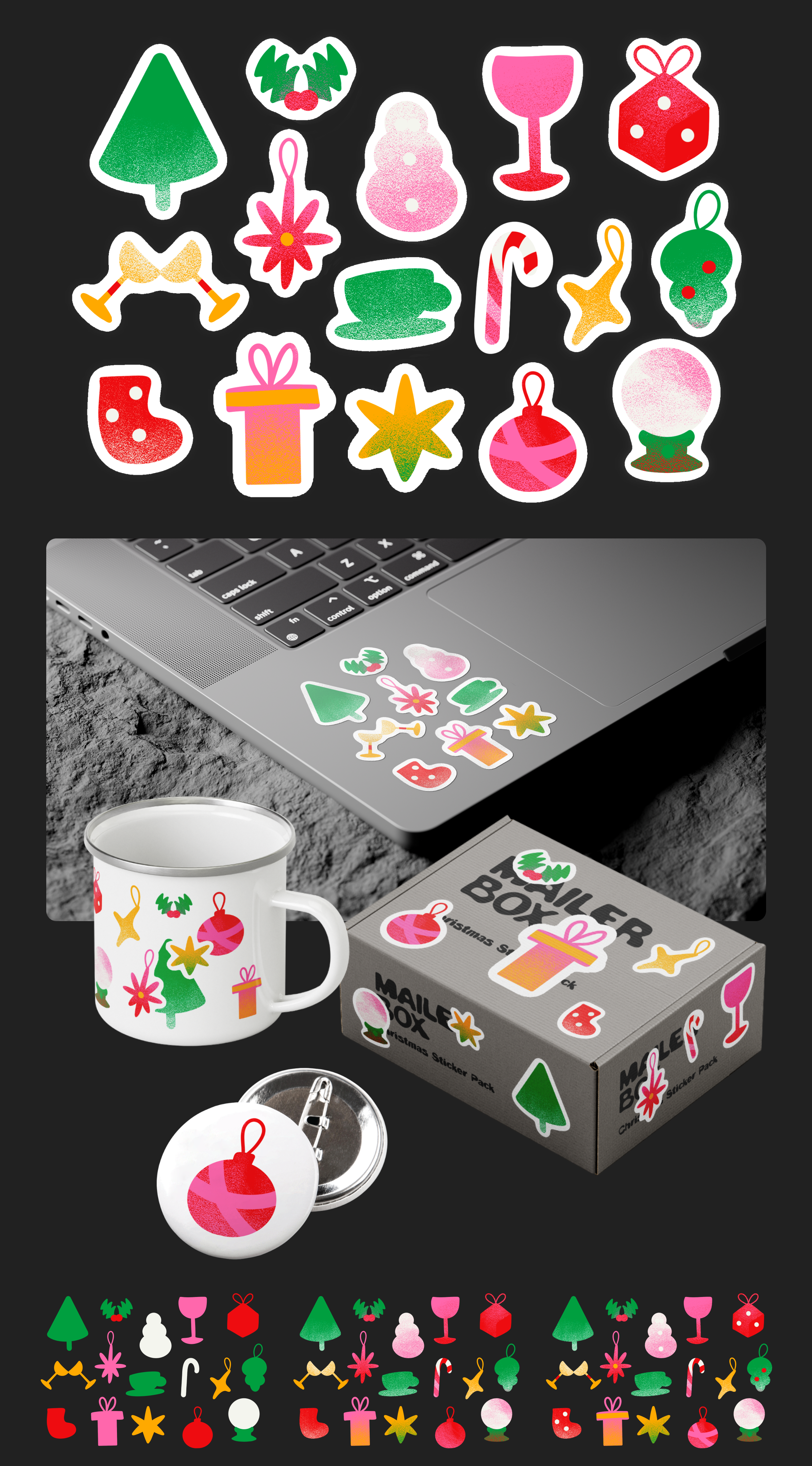 Christmas. Стикер-пак — Изображение №1 — Брендинг, Иллюстрация на Dprofile