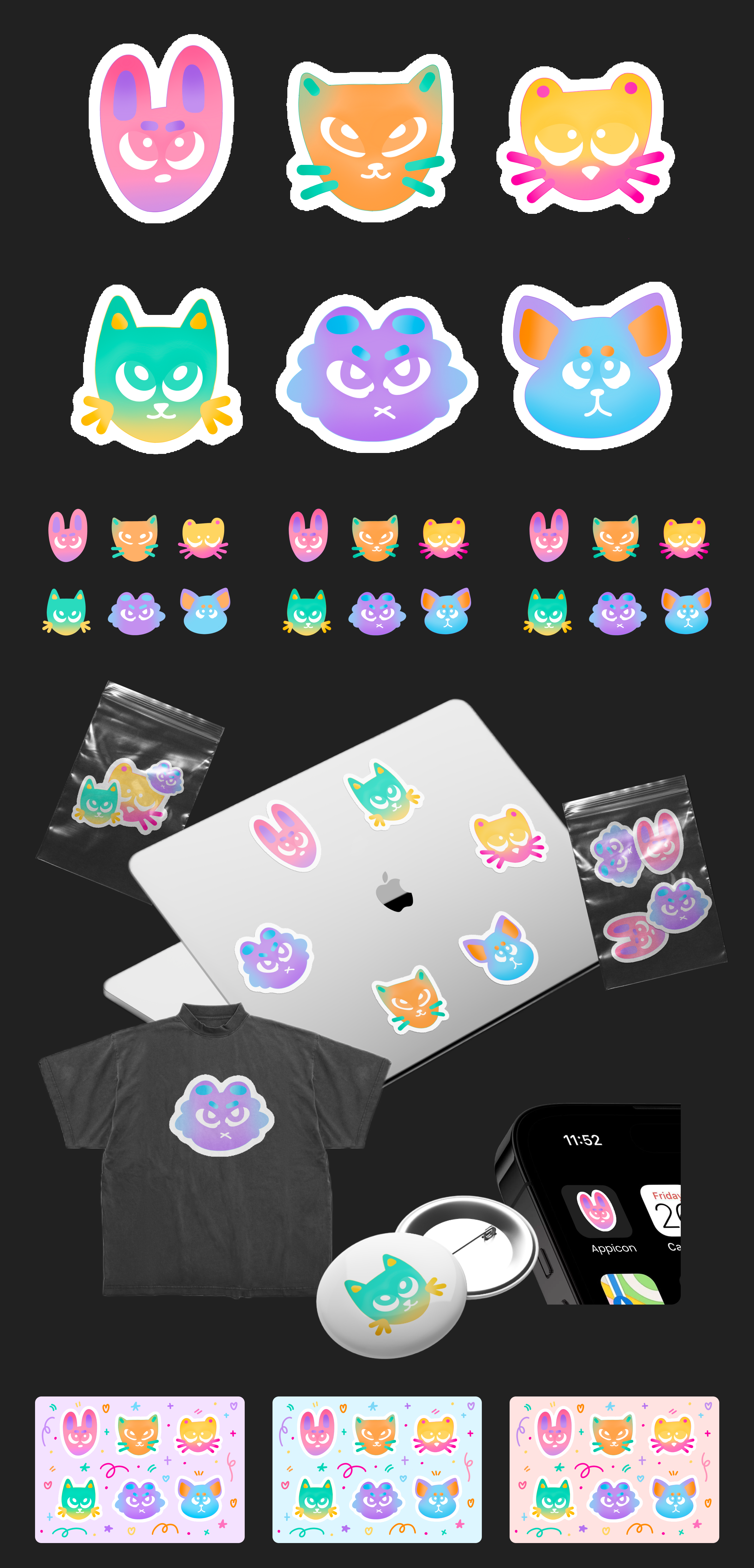 Animals Sticker Pack Illustration — Изображение №1 — Иллюстрация, Графика на Dprofile
