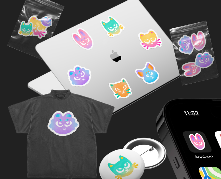 Animals Sticker Pack Illustration — Иллюстрация, Графика на Dprofile