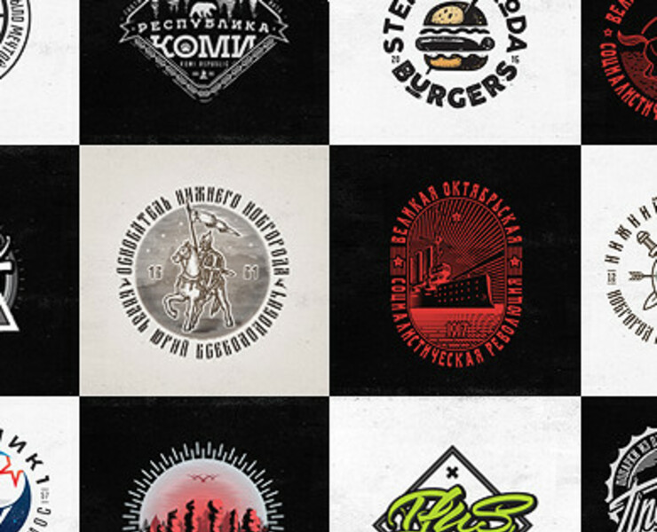 Badge illustrations. 2016 — Брендинг, Иллюстрация на Dprofile