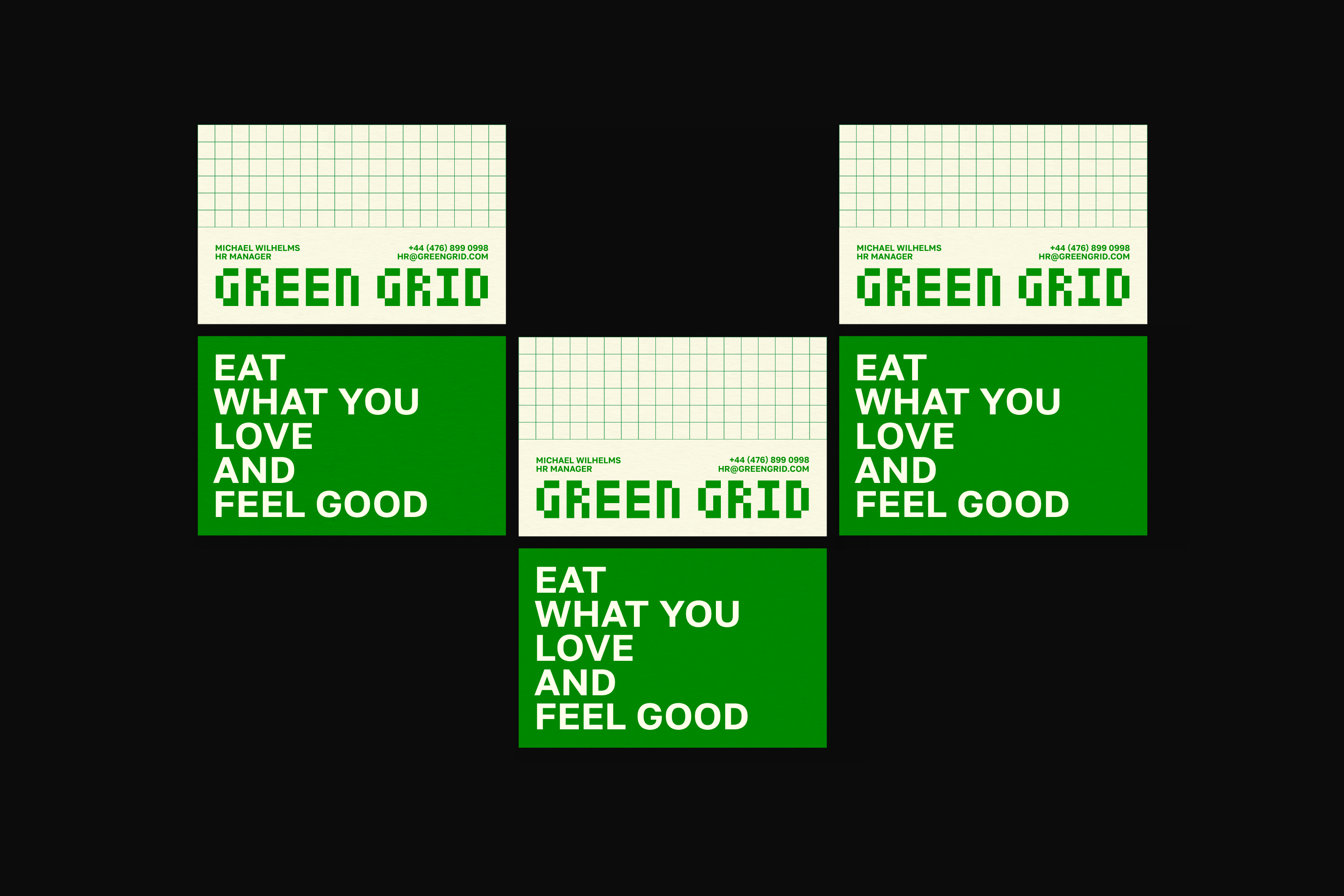 Green Grid / Айдентика для веганкафе — Изображение №9 — Брендинг на Dprofile