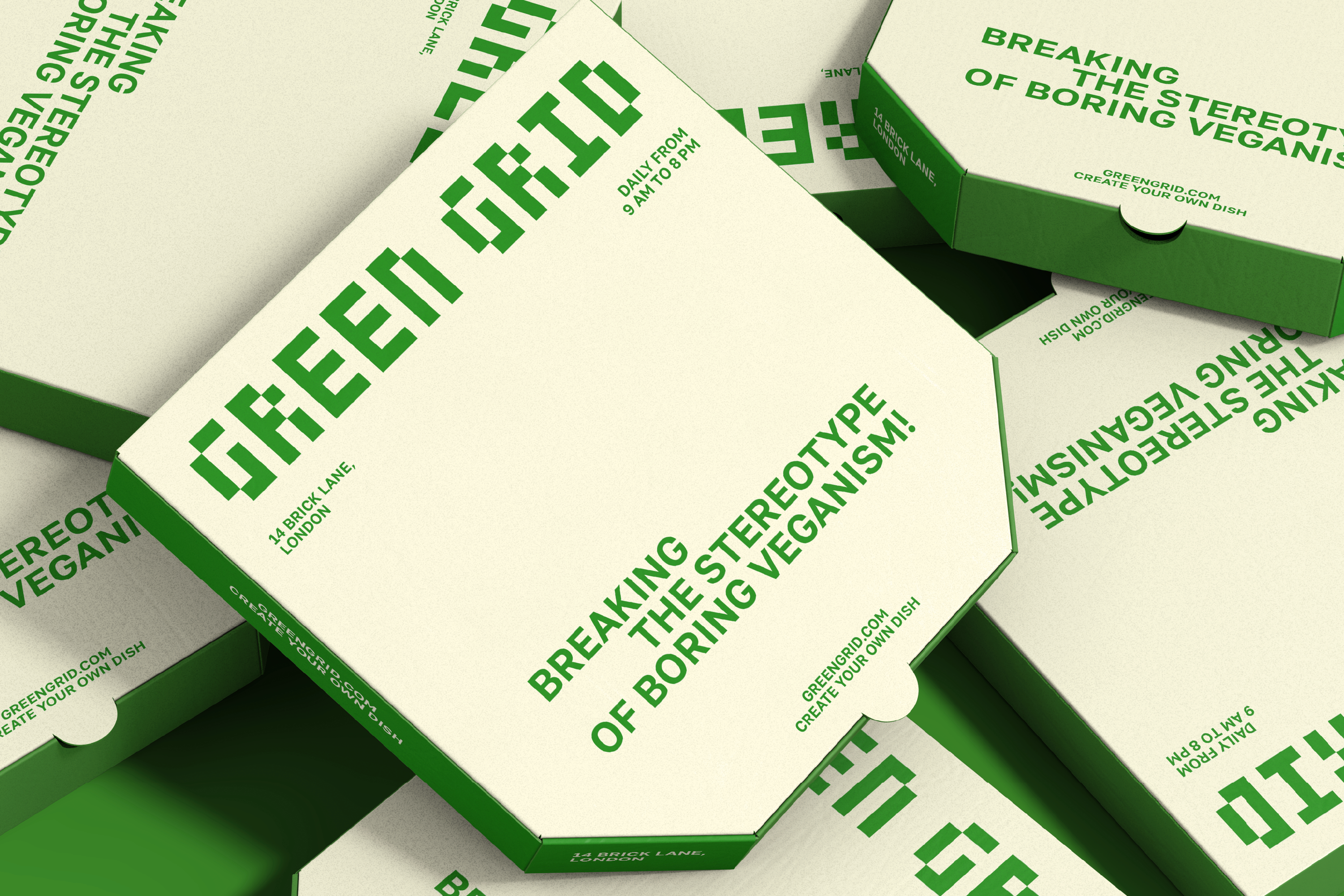 Green Grid / Айдентика для веганкафе — Изображение №18 — Брендинг на Dprofile