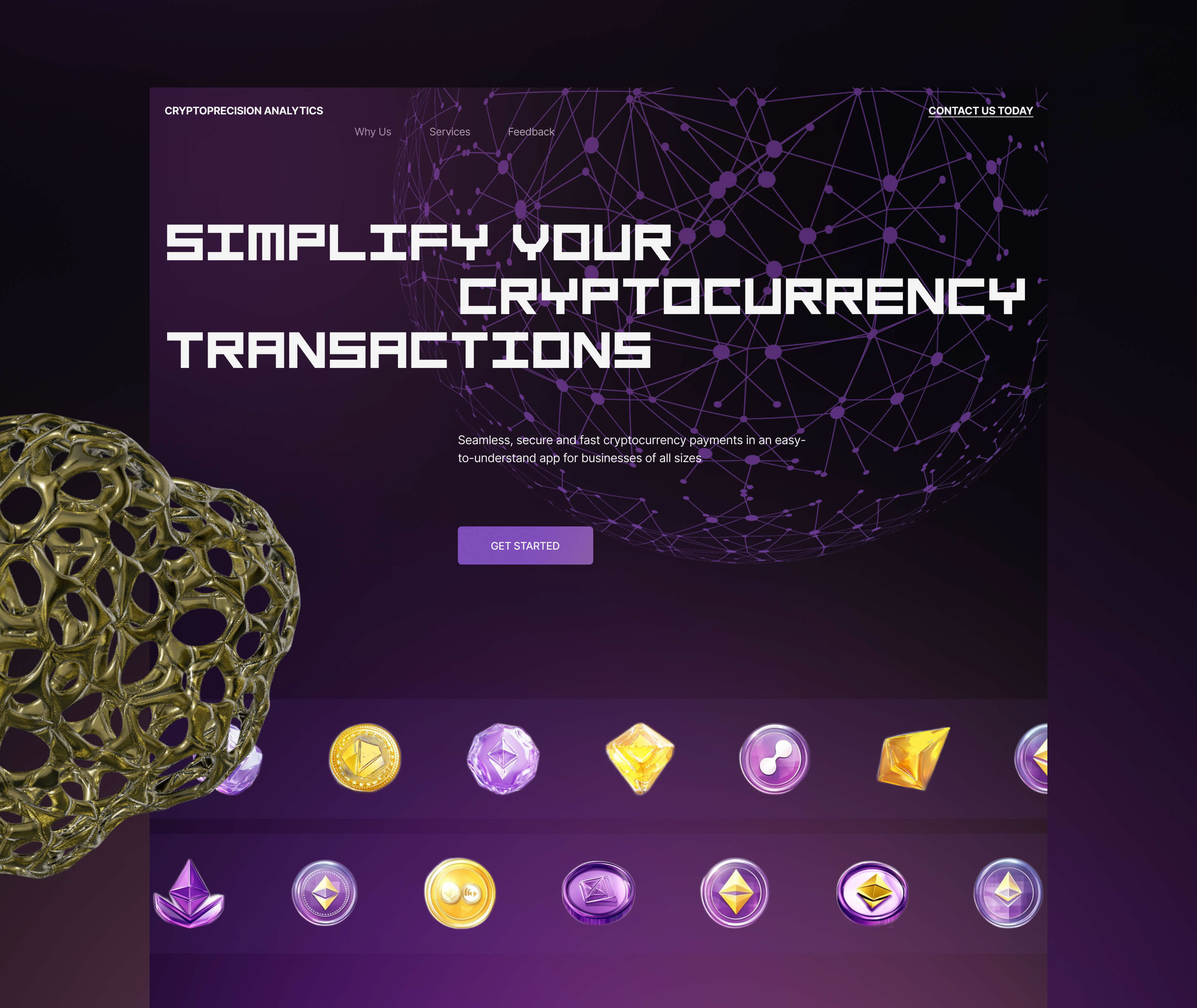 CryptoPrecision Analytics — Изображение №3 — Интерфейсы, Анимация на Dprofile