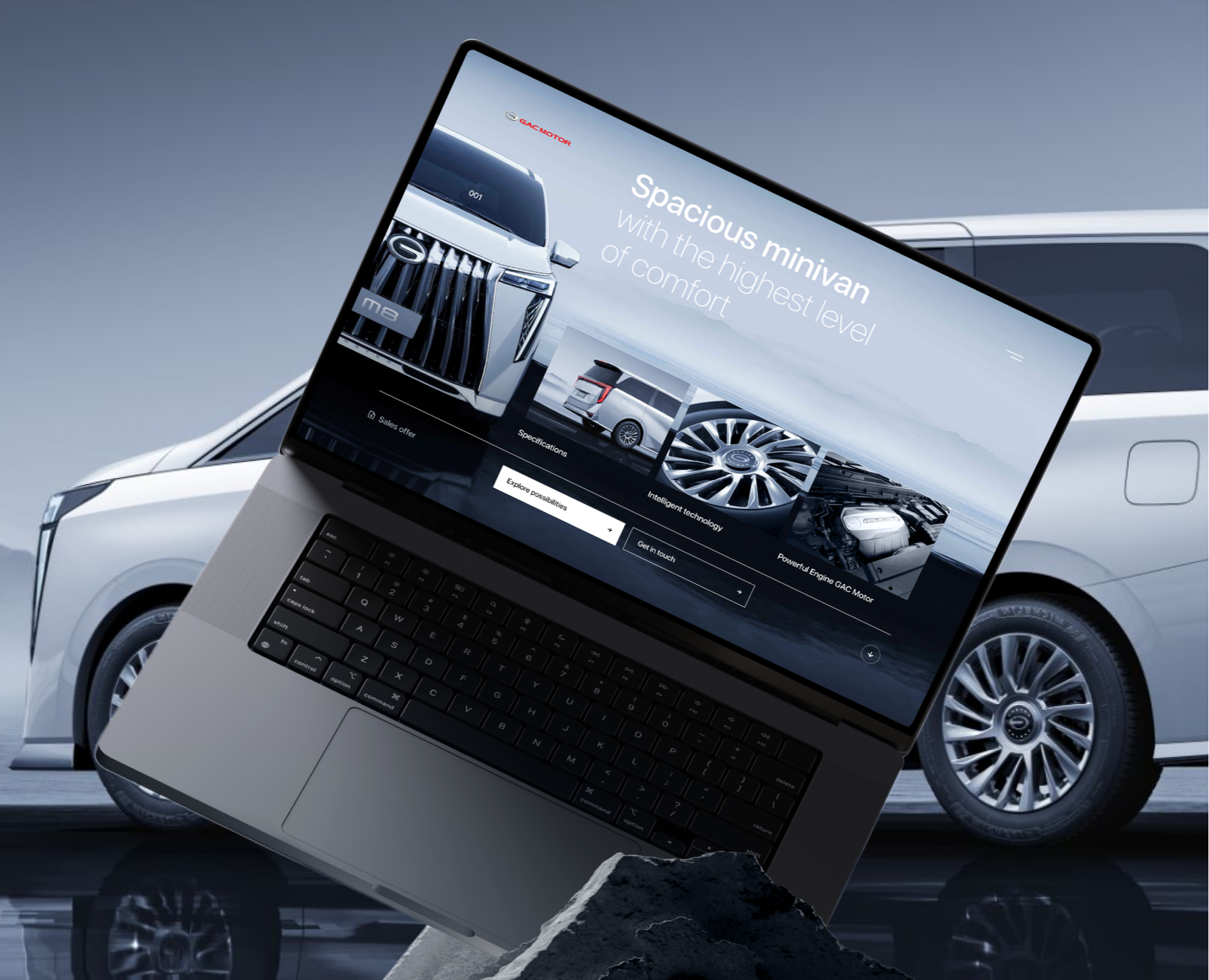 GAC GM8 — Luxury Van Promo — Интерфейсы, Анимация на Dprofile