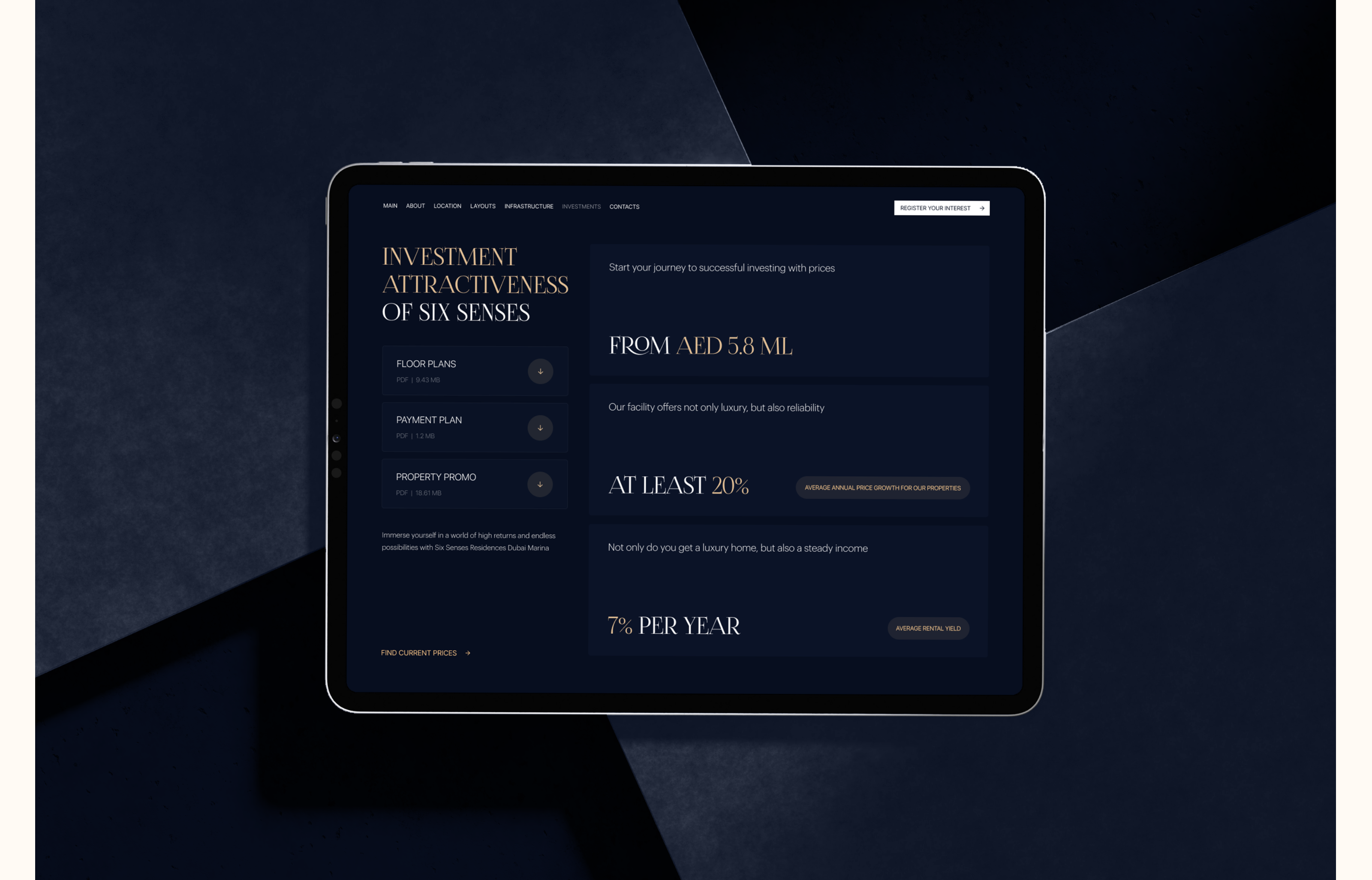 Six Senses Residences — Dubai Marina — Изображение №18 — Интерфейсы, Анимация на Dprofile