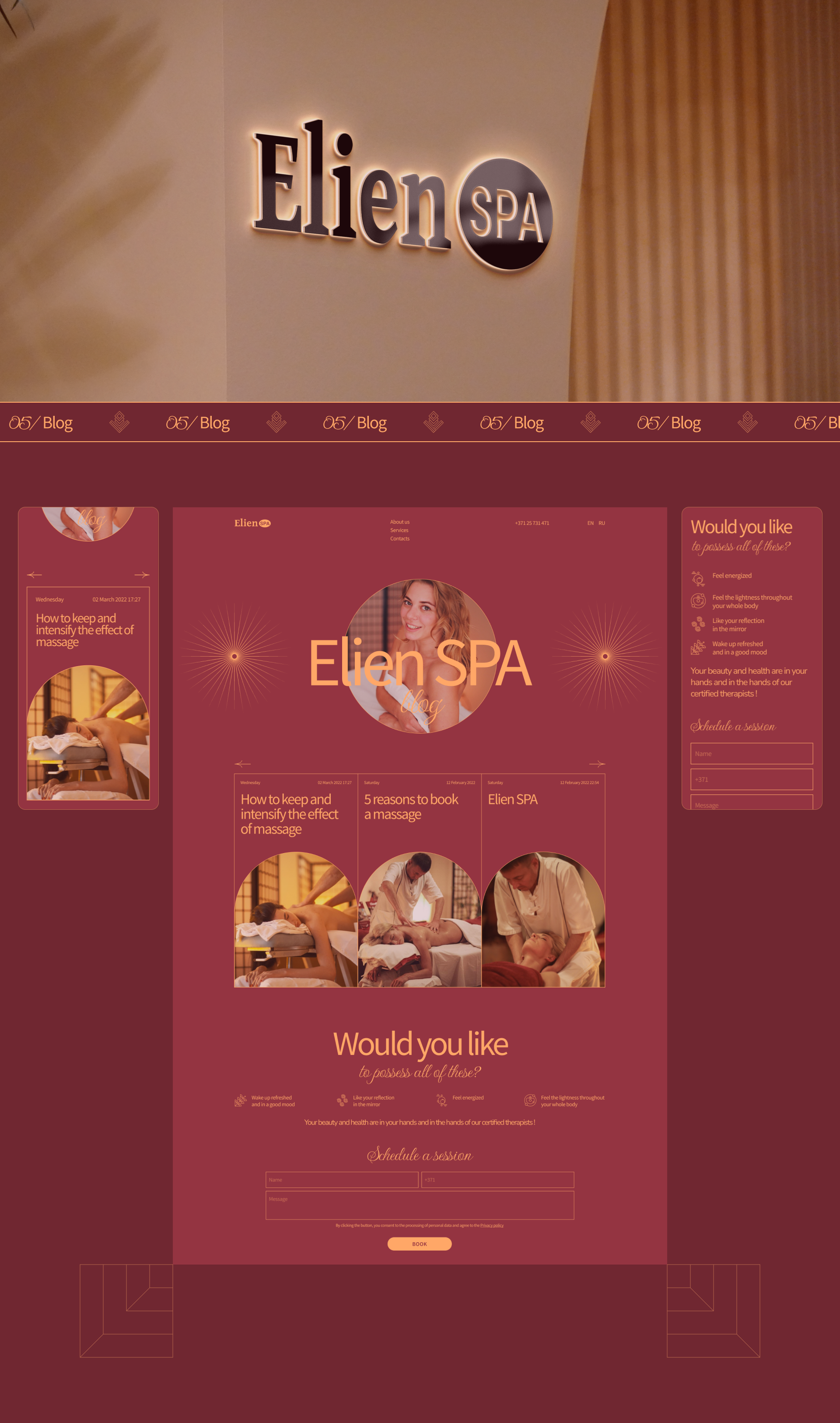 Elien SPA | Corporate website redesign — Изображение №9 — Интерфейсы, Брендинг на Dprofile